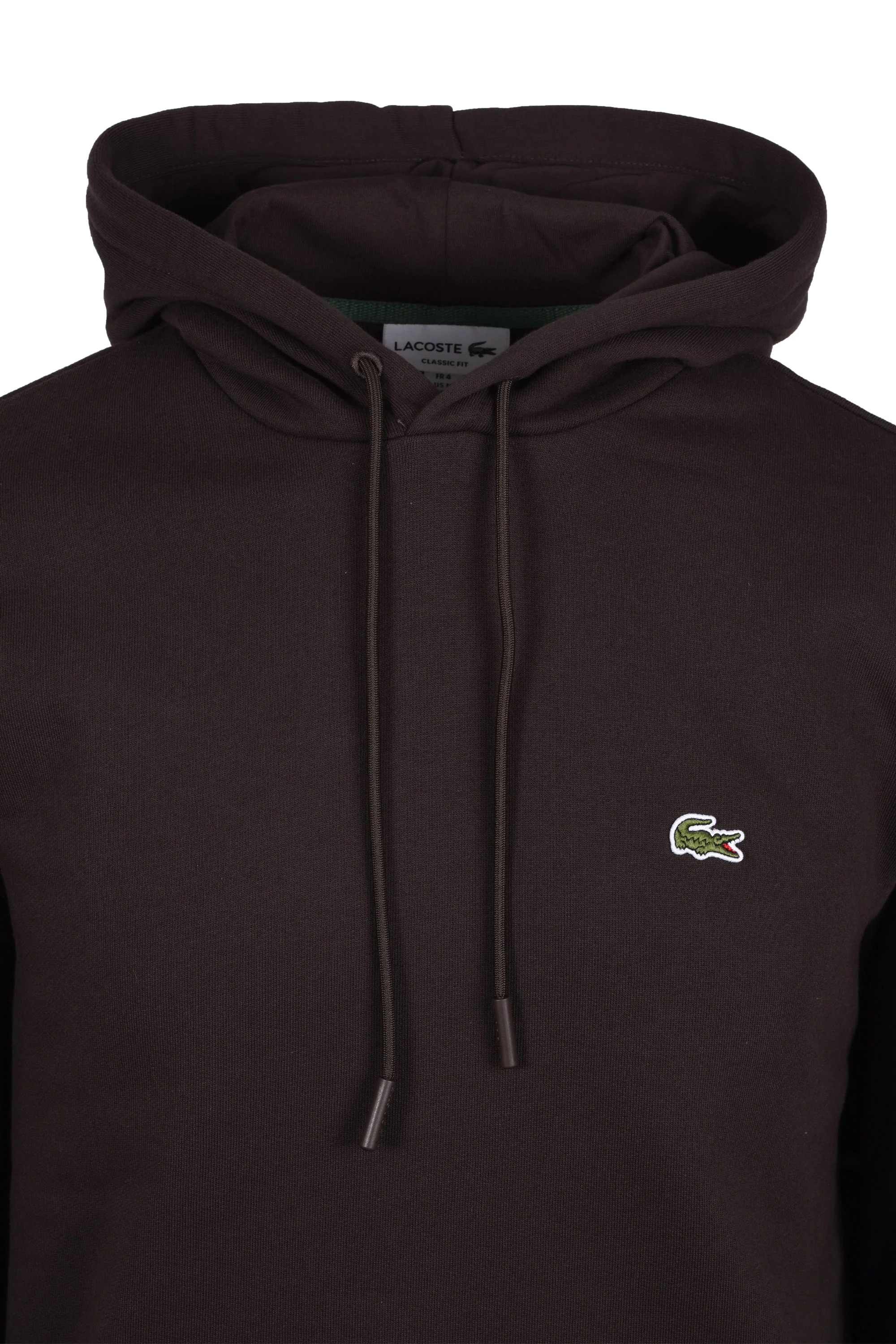 Lacoste Hooded Sweatshirt Brown - Image 2