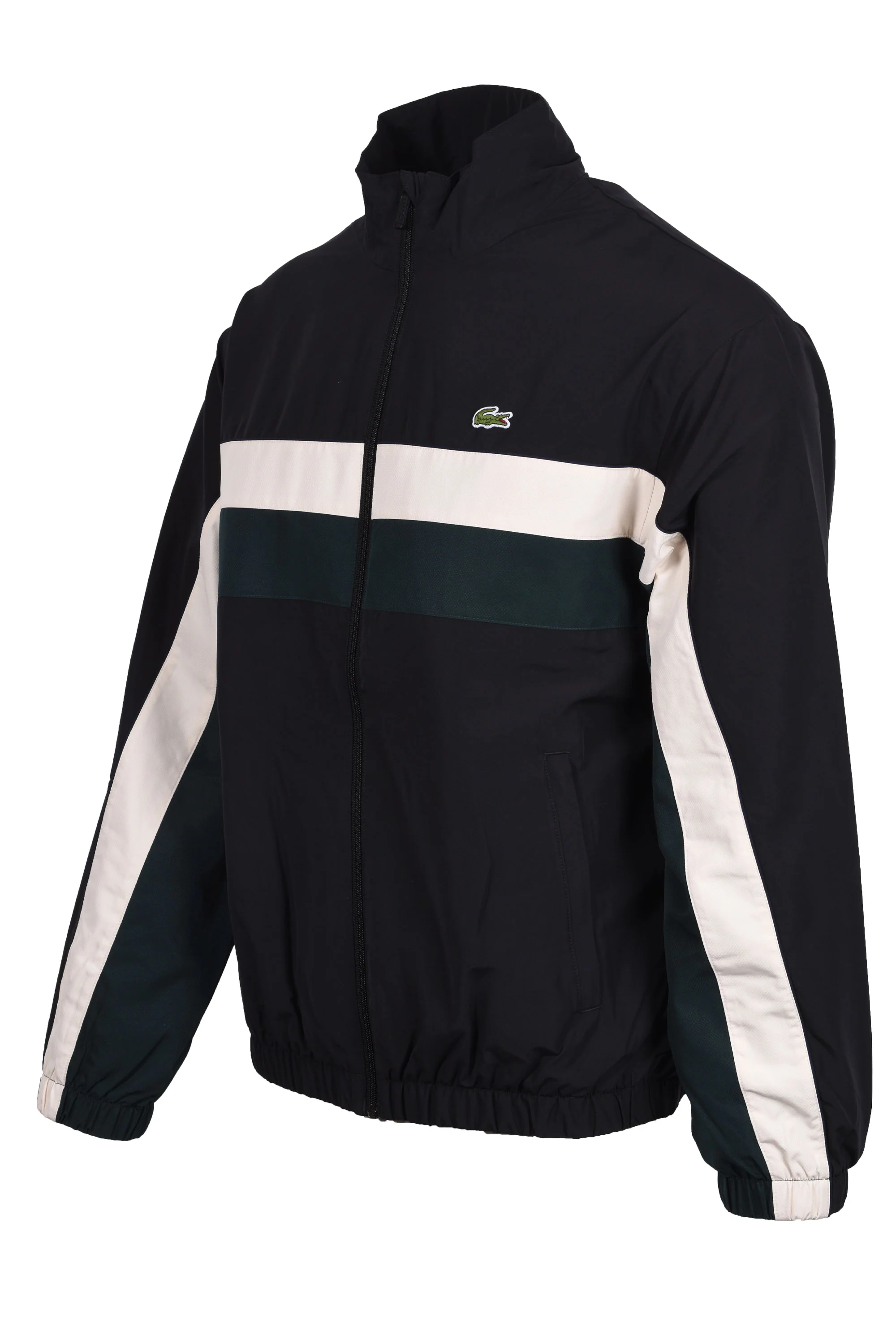 Lacoste Colour-Block Jacket Black/Cream/Green - Image 2