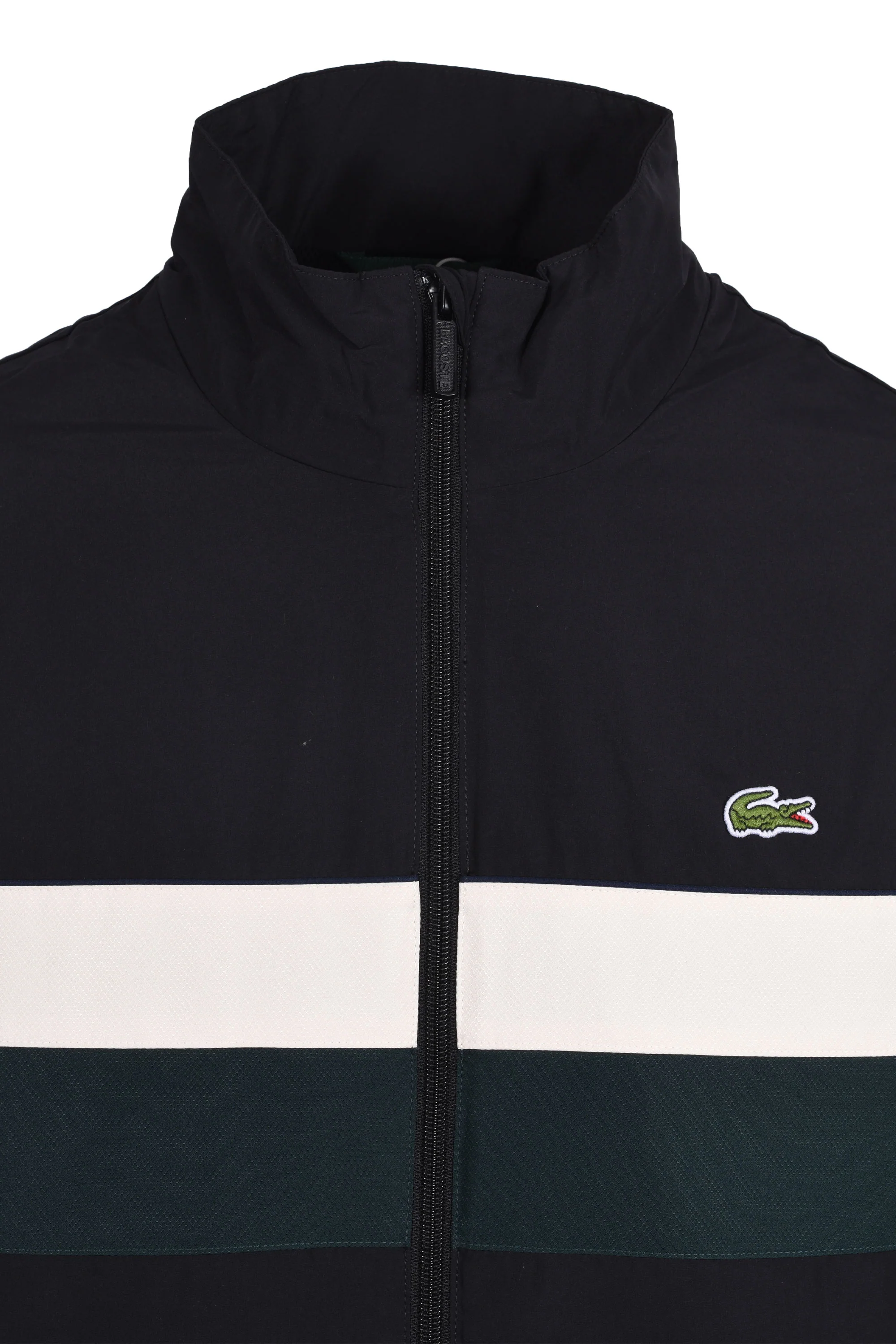 Lacoste Colour-Block Jacket Black/Cream/Green - Image 4