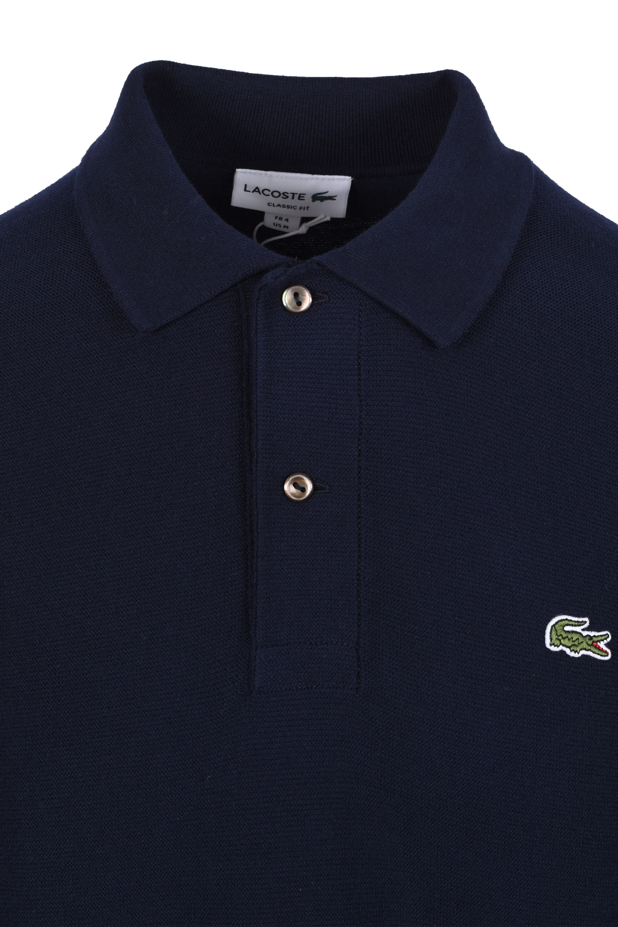 LACOSTE KNITTED POLO SHIRT NAVY BLUE - Image 2
