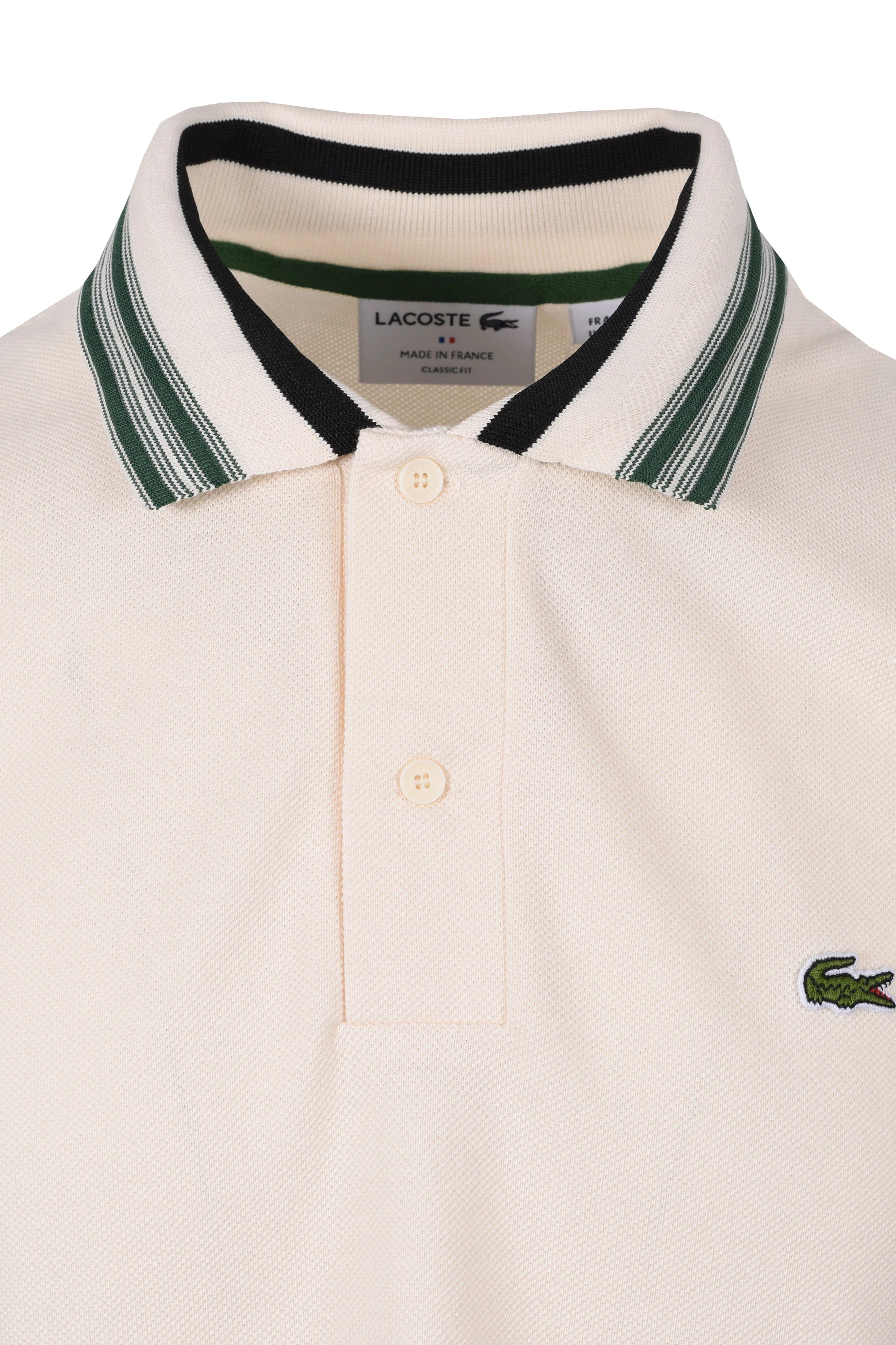Lacoste Made in France Classic Fit Polo Cream - Image 3