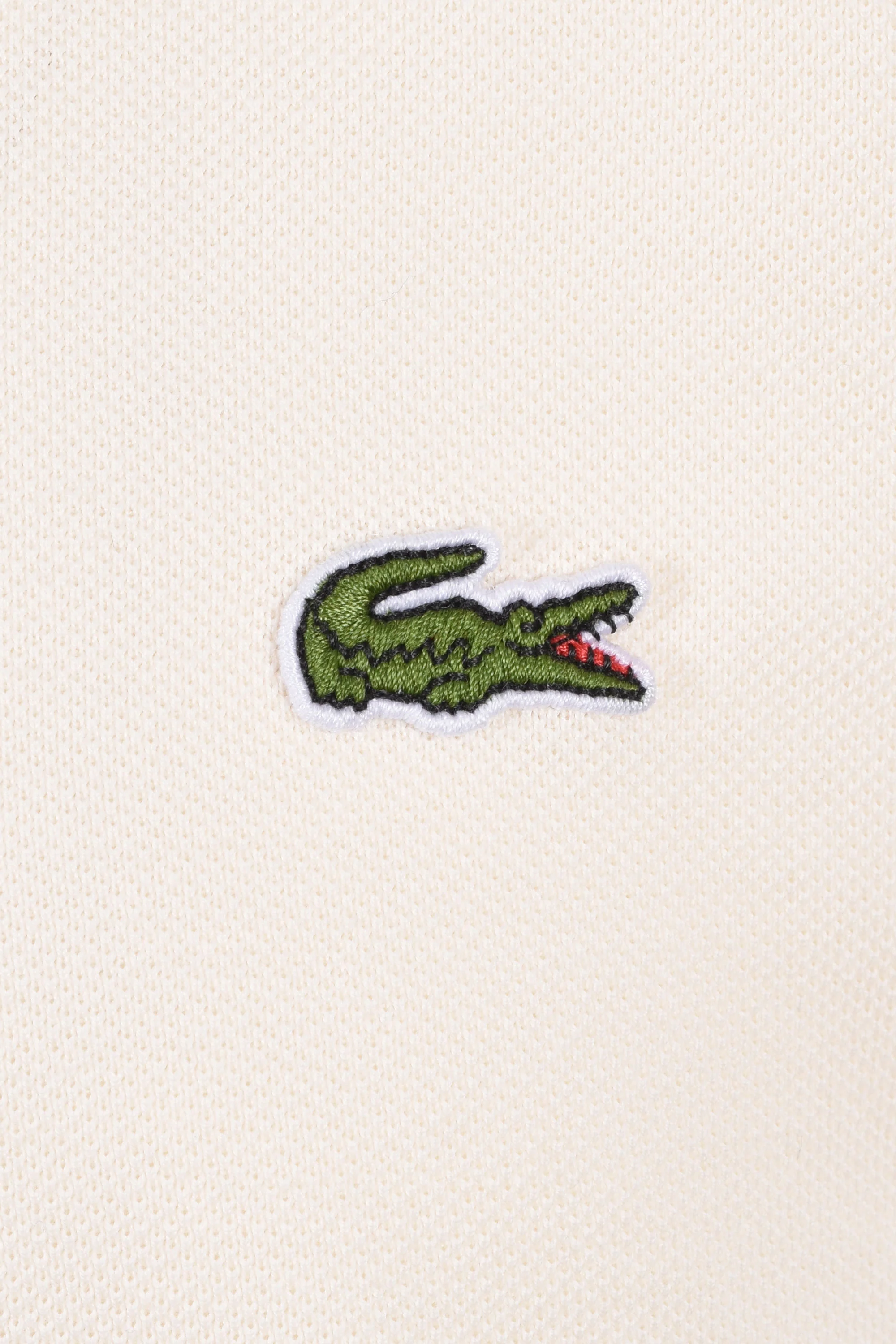 Lacoste Made in France Classic Fit T-Shirt Cream - Image 3