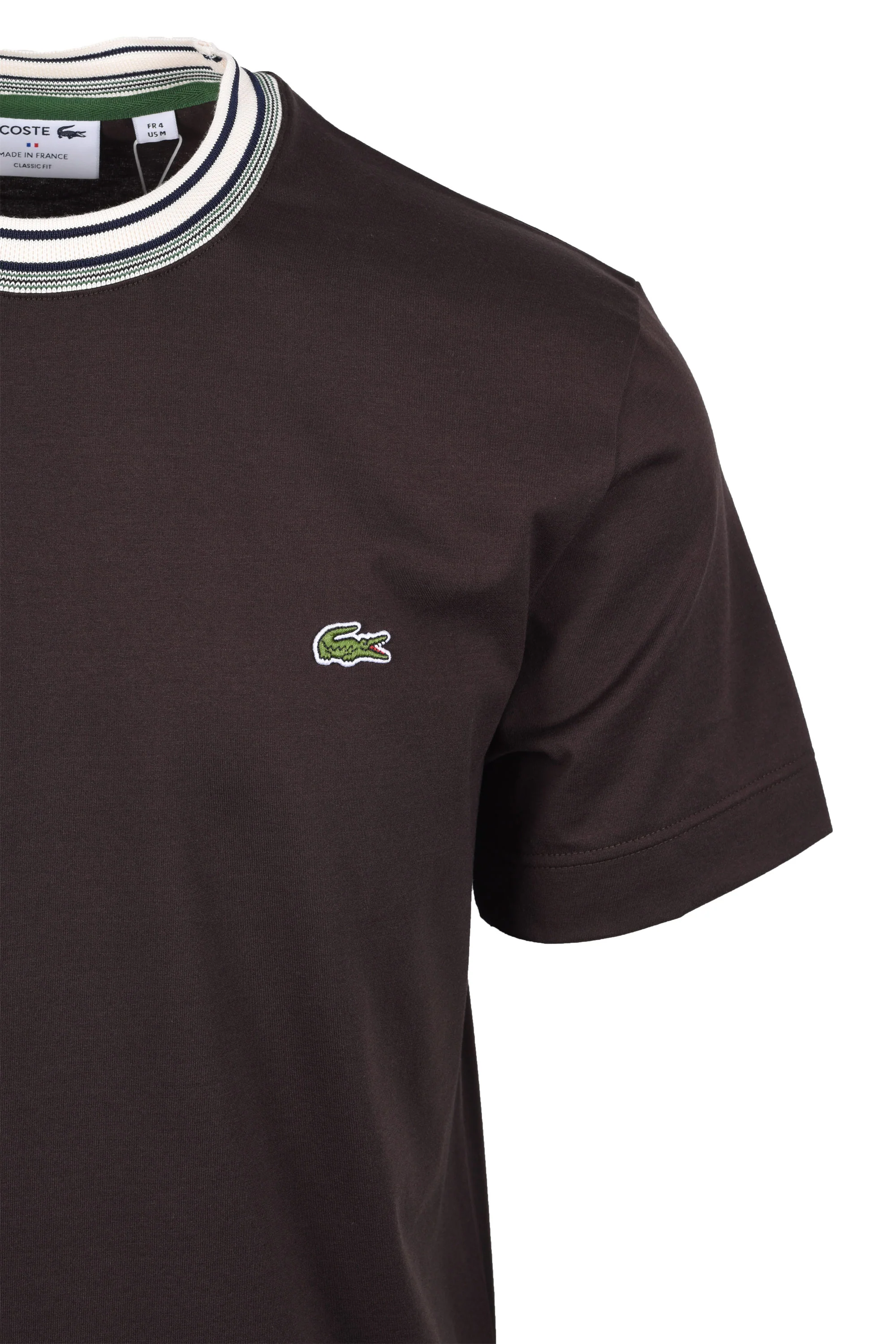 Lacoste Made in France T-Shirt Brown - Image 2