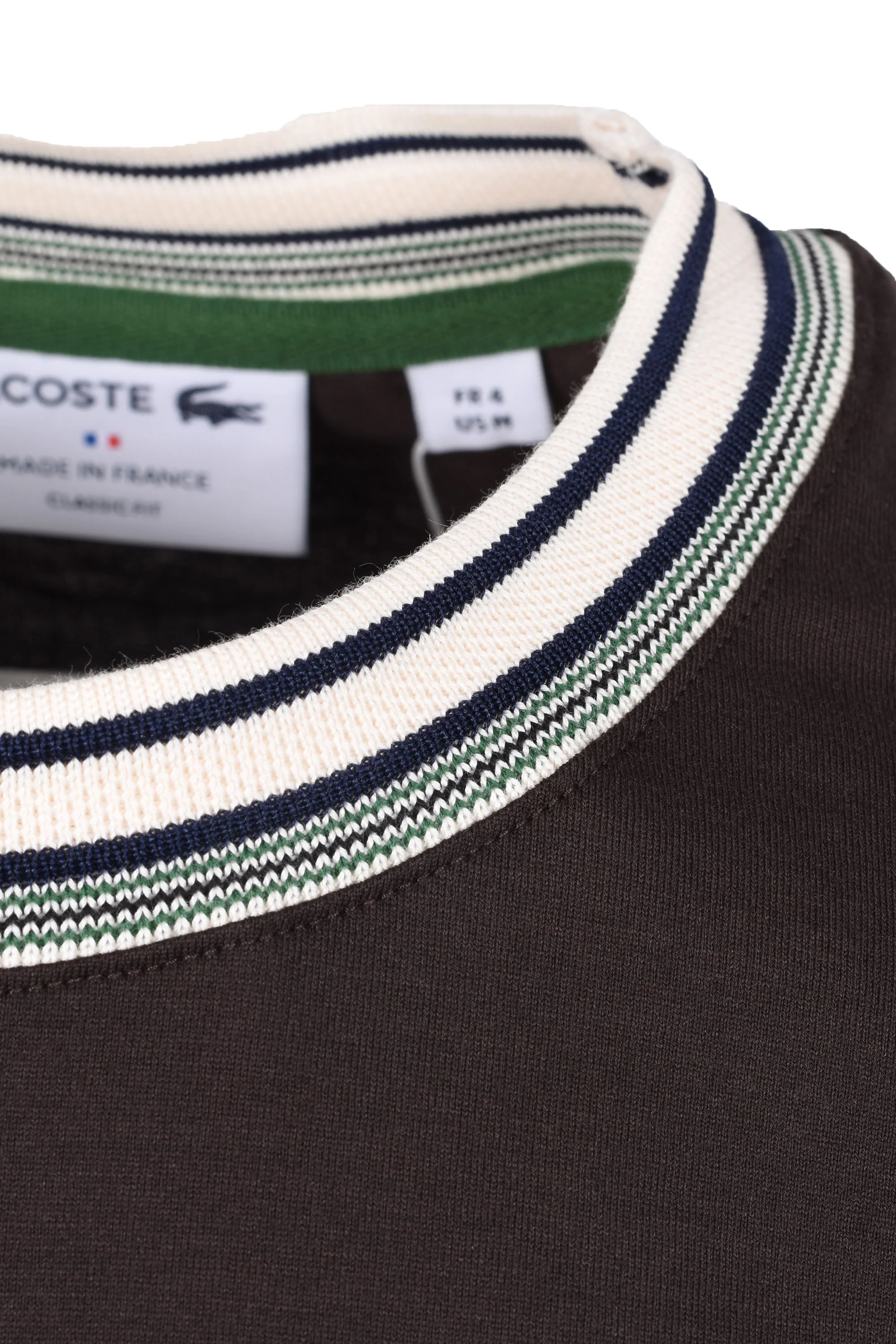 Lacoste Made in France T-Shirt Brown - Image 5