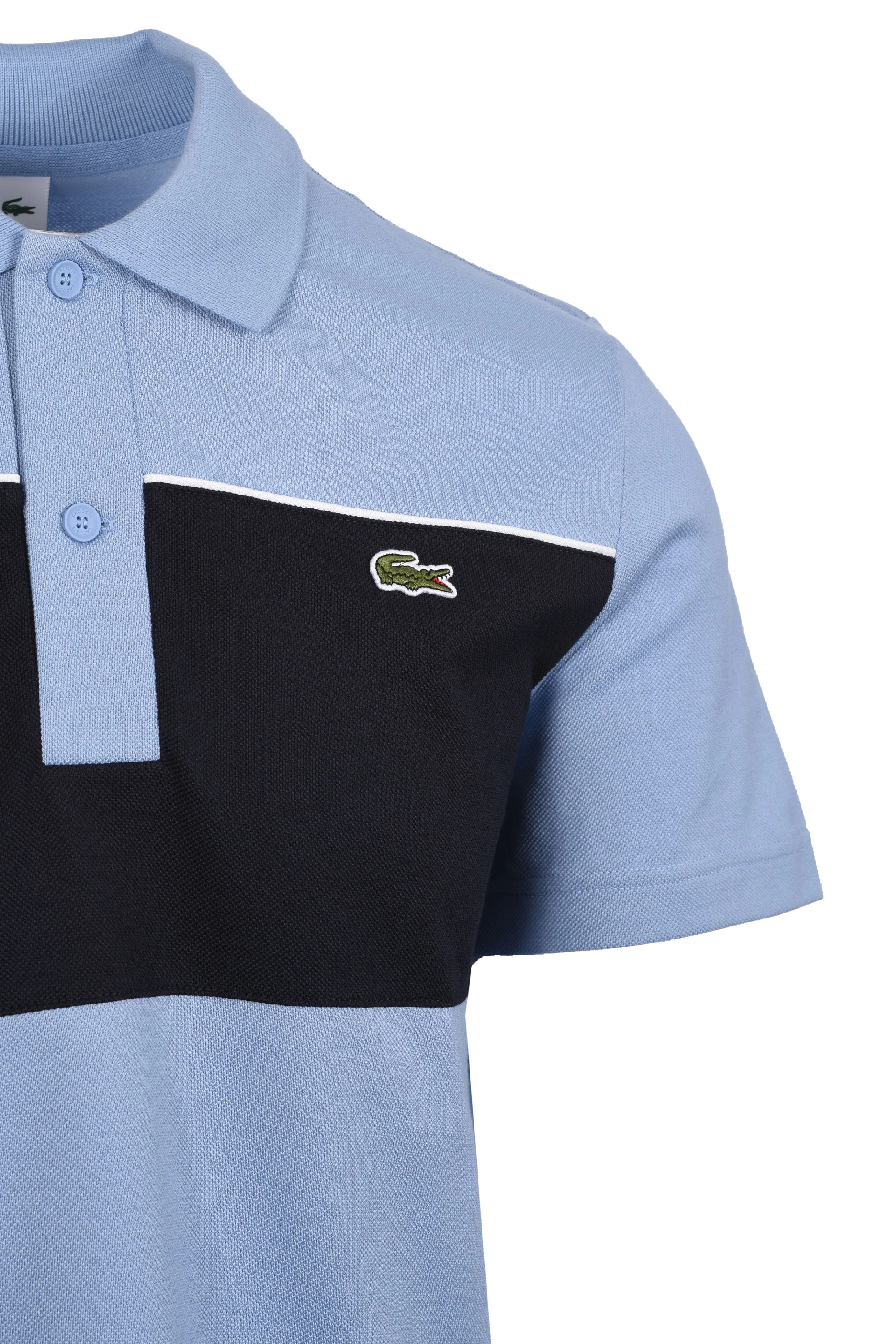 LACOSTE COLOUR BLOCK POLO SHIRT BLUE/NAVY - Image 2