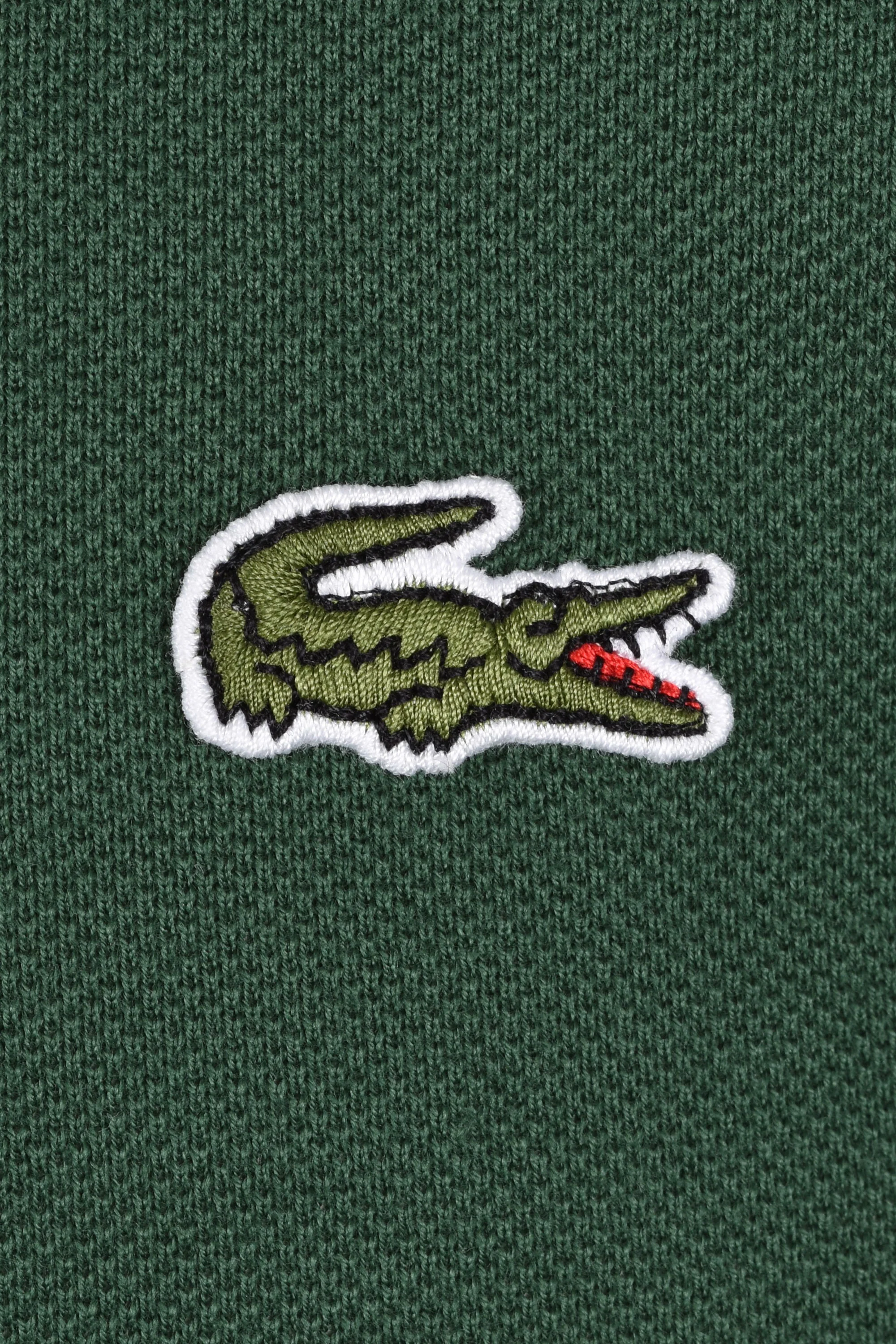 Lacoste Tipped Collar Polo Green - Image 3