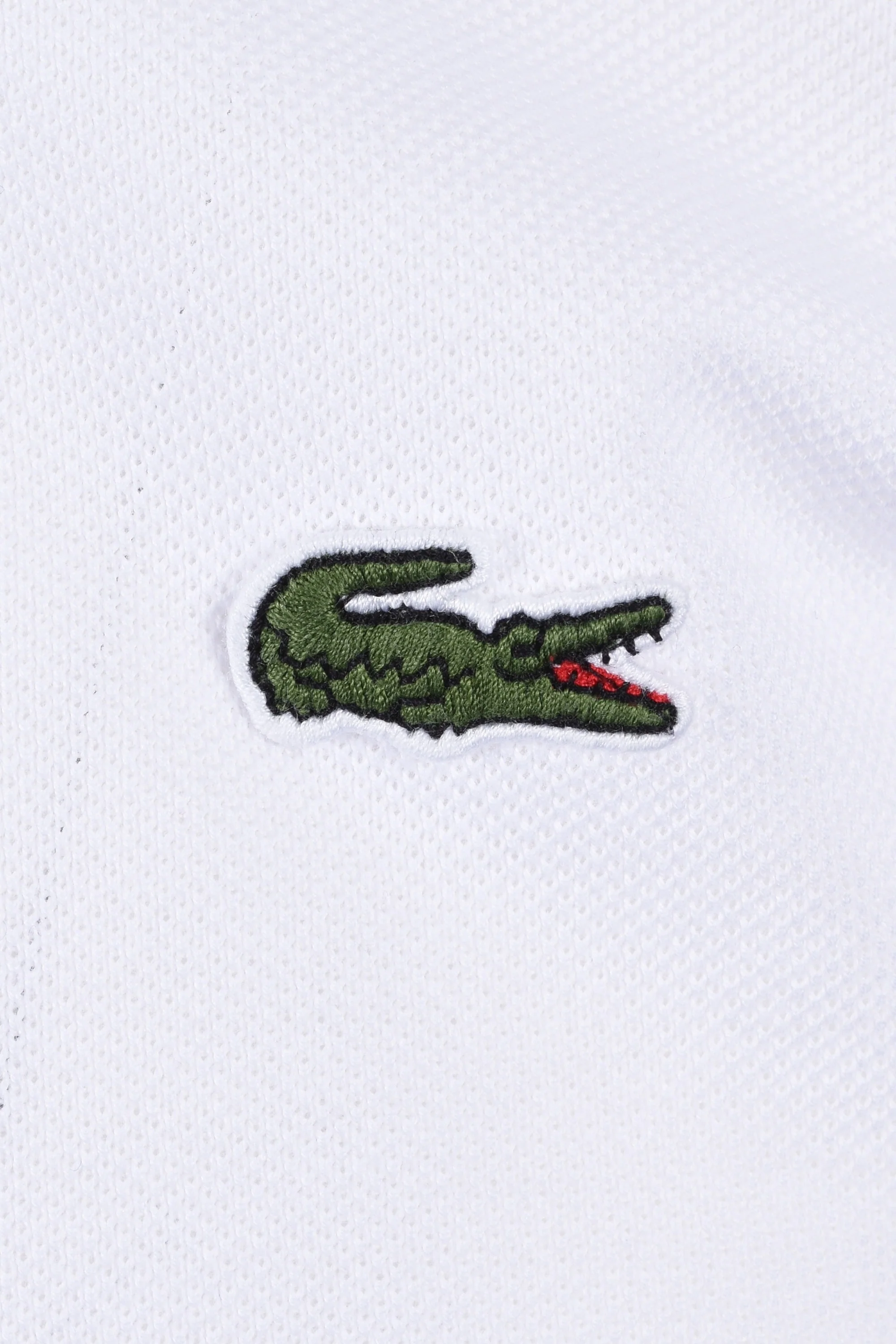 Lacoste Short Sleeved Contrast Collar Polo White/Navy Blue - Image 3