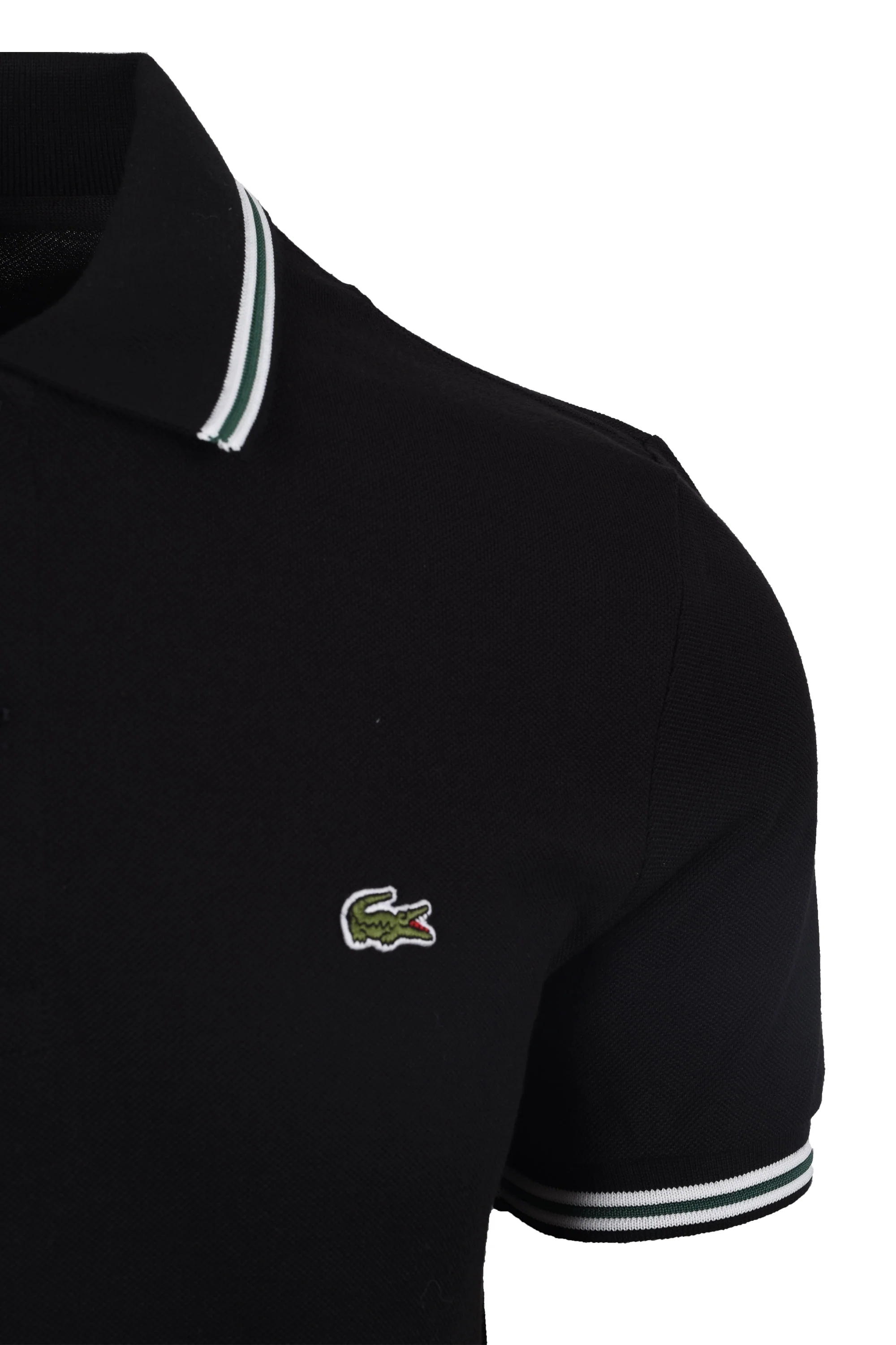 Lacoste Tipped Polo Black - Image 4