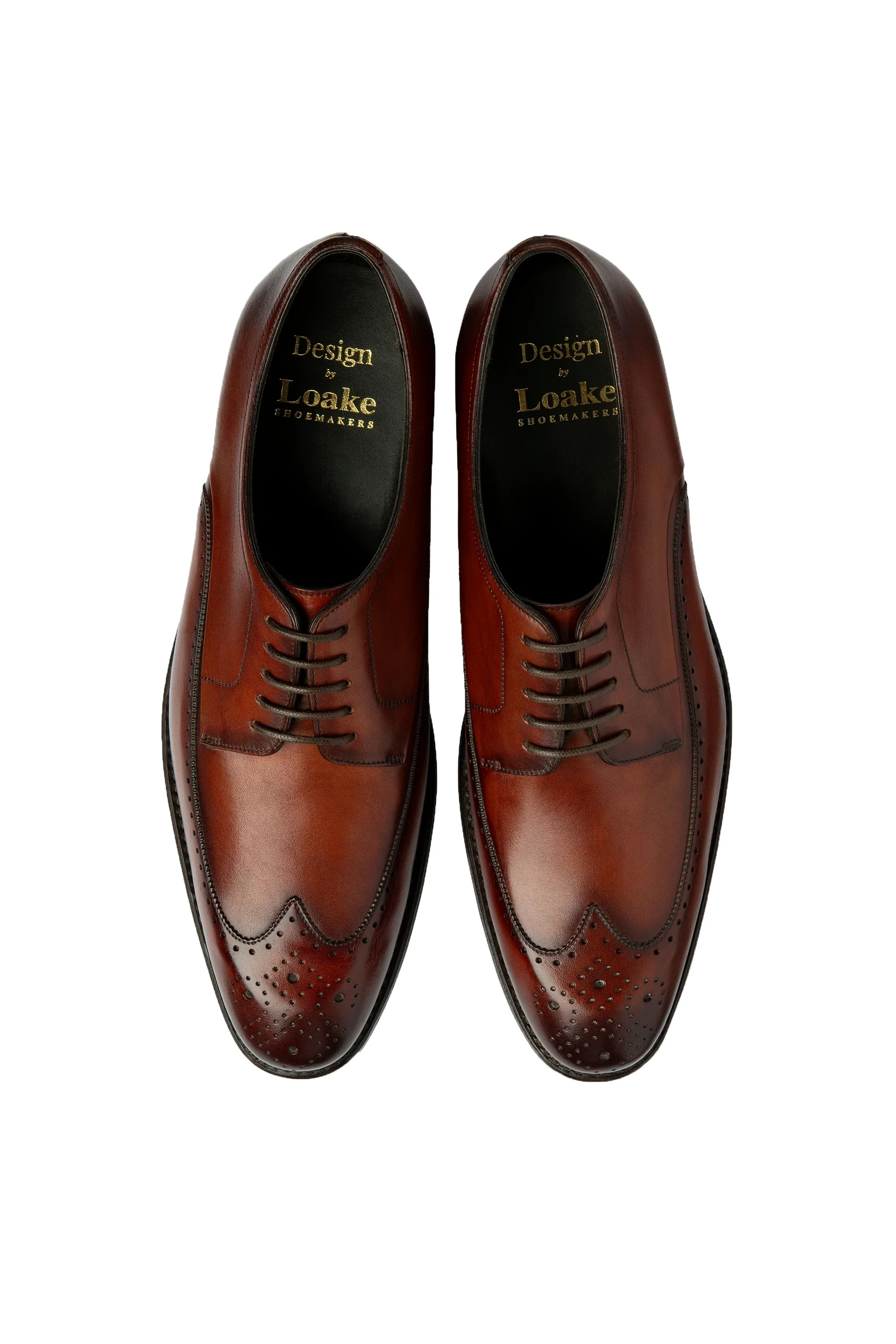 Loake Bale Derby Punched Brogue Scotch Patina - Image 3