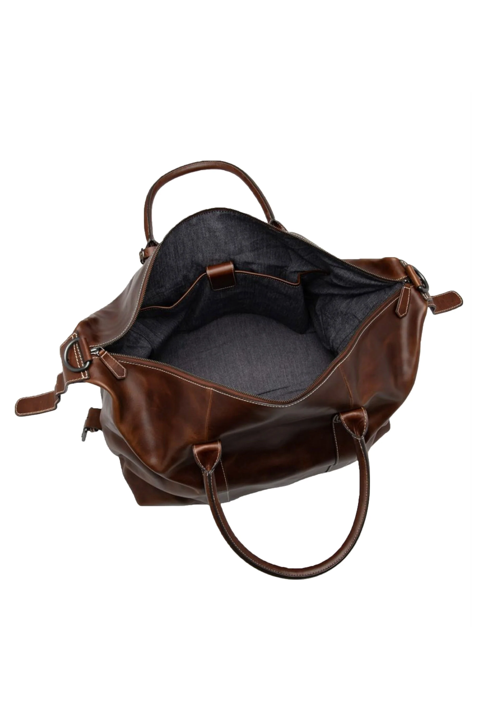 Loake Balmoral Leather Weekend Bag Brown - Image 2