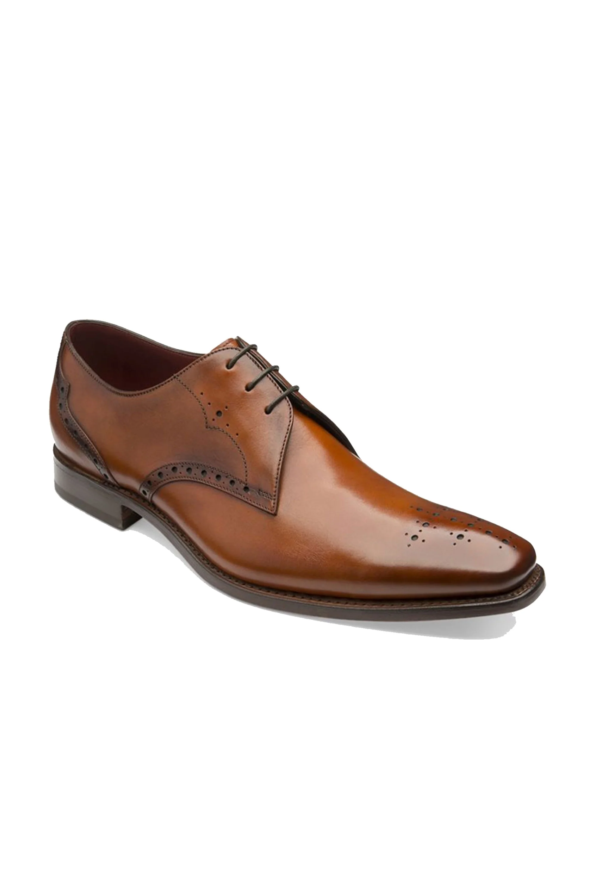 Loake Design Hannibal Calf Punched Derby Shoe Chestnut - Image 2
