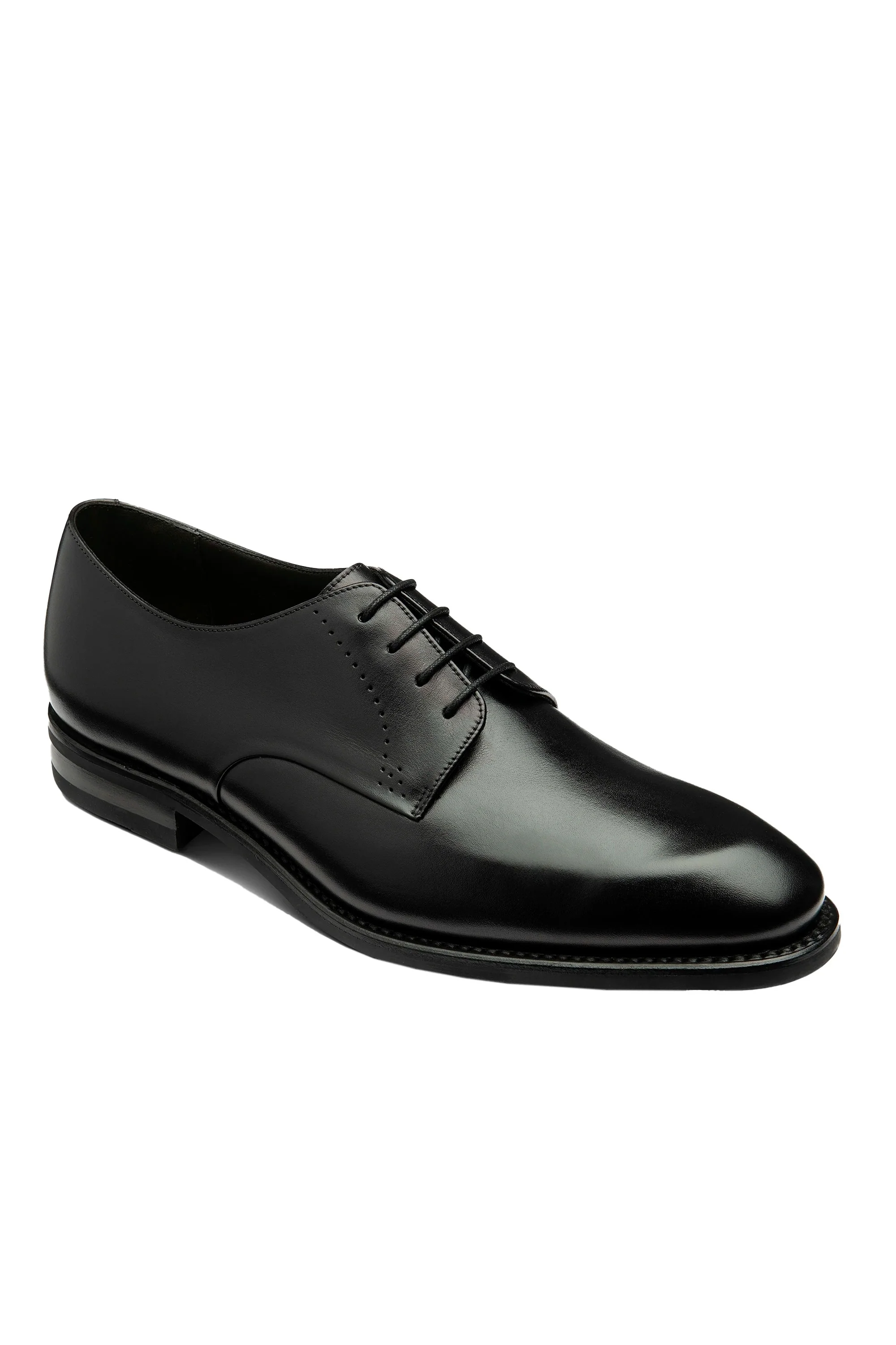 Loake Gosling Plain Derby Shoe Black - Image 2