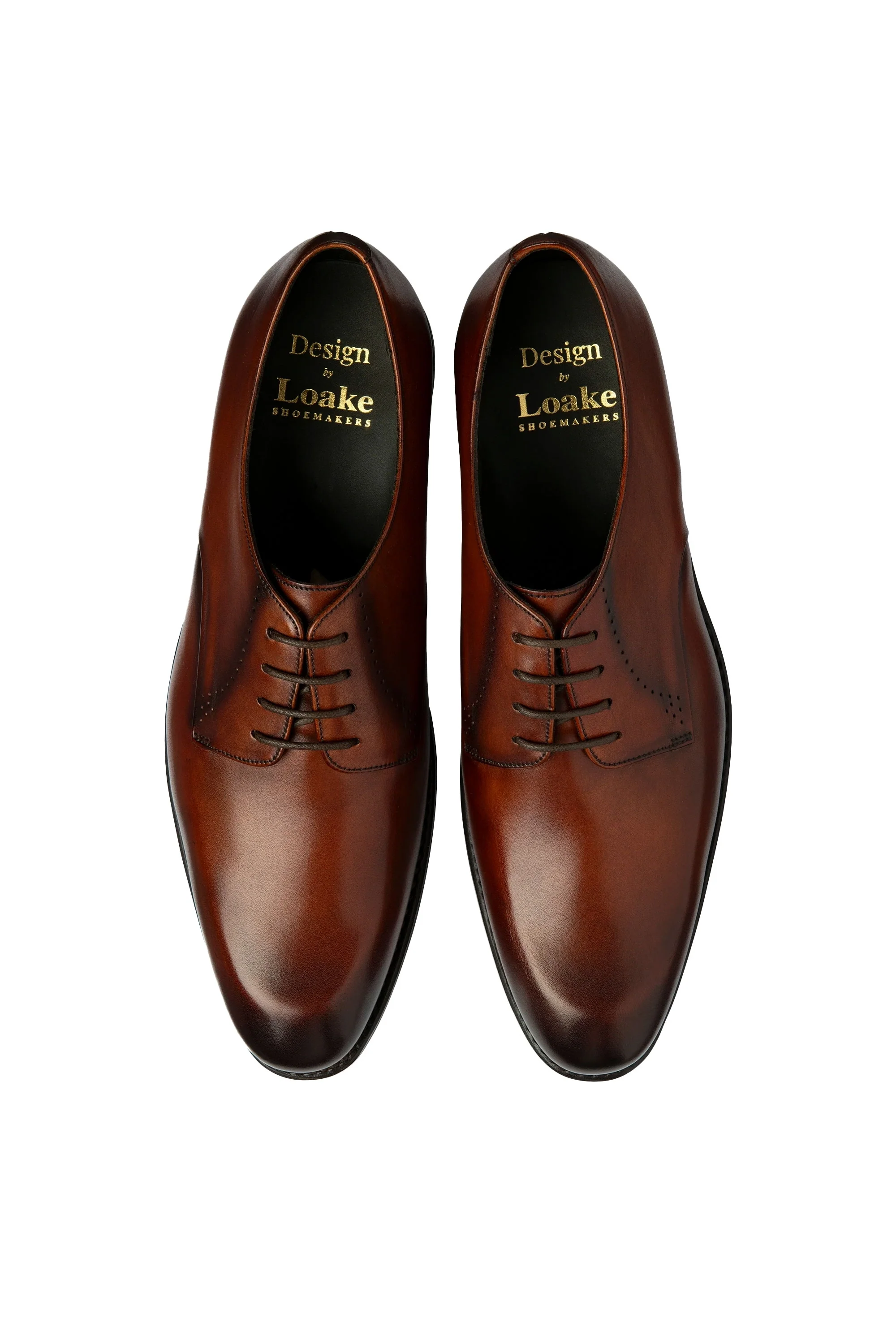 Loake Gosling Plain Derby Shoe Scotch Patina - Image 3