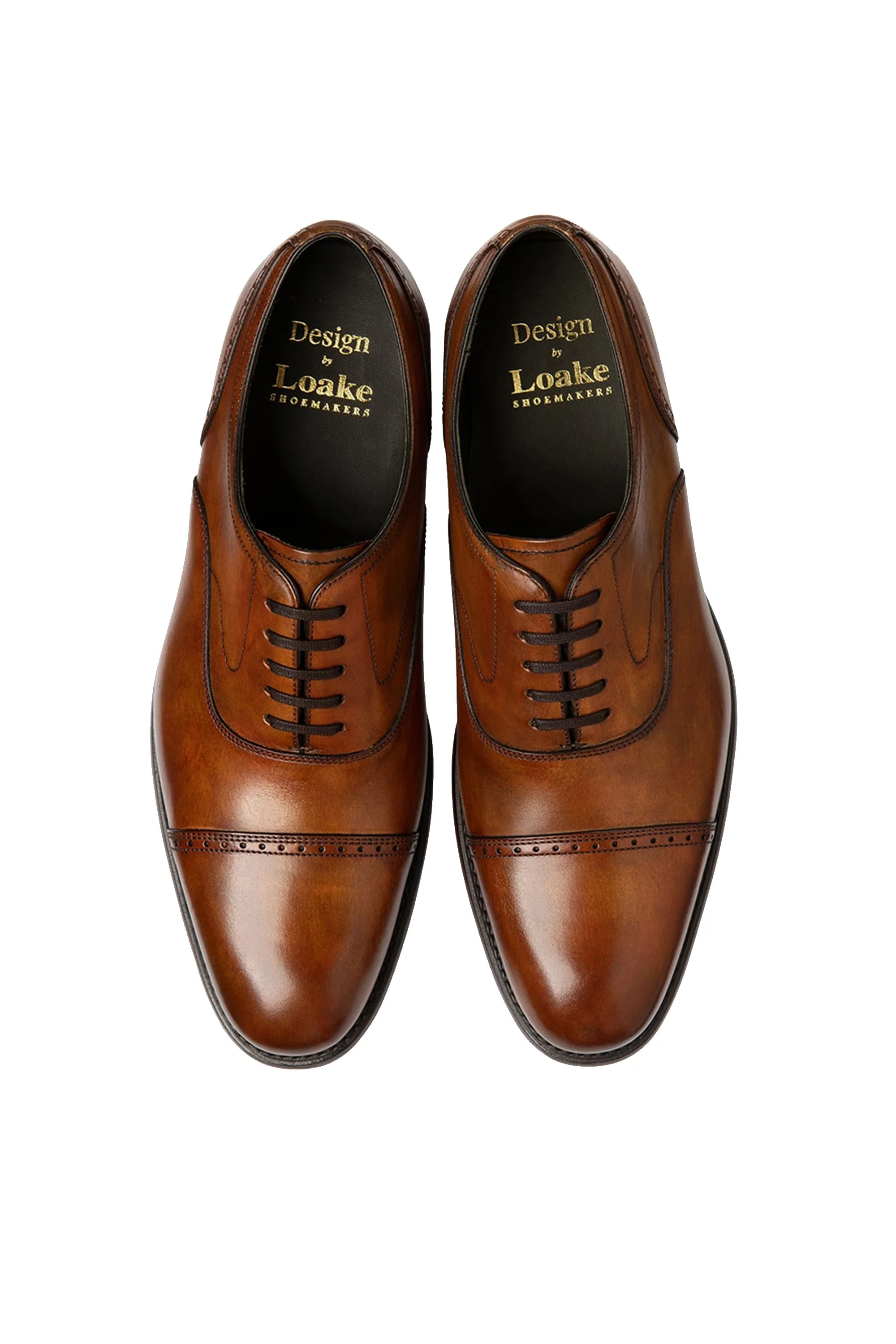 Loake Hughes Hand Painted Shoe Chestnut - Image 3
