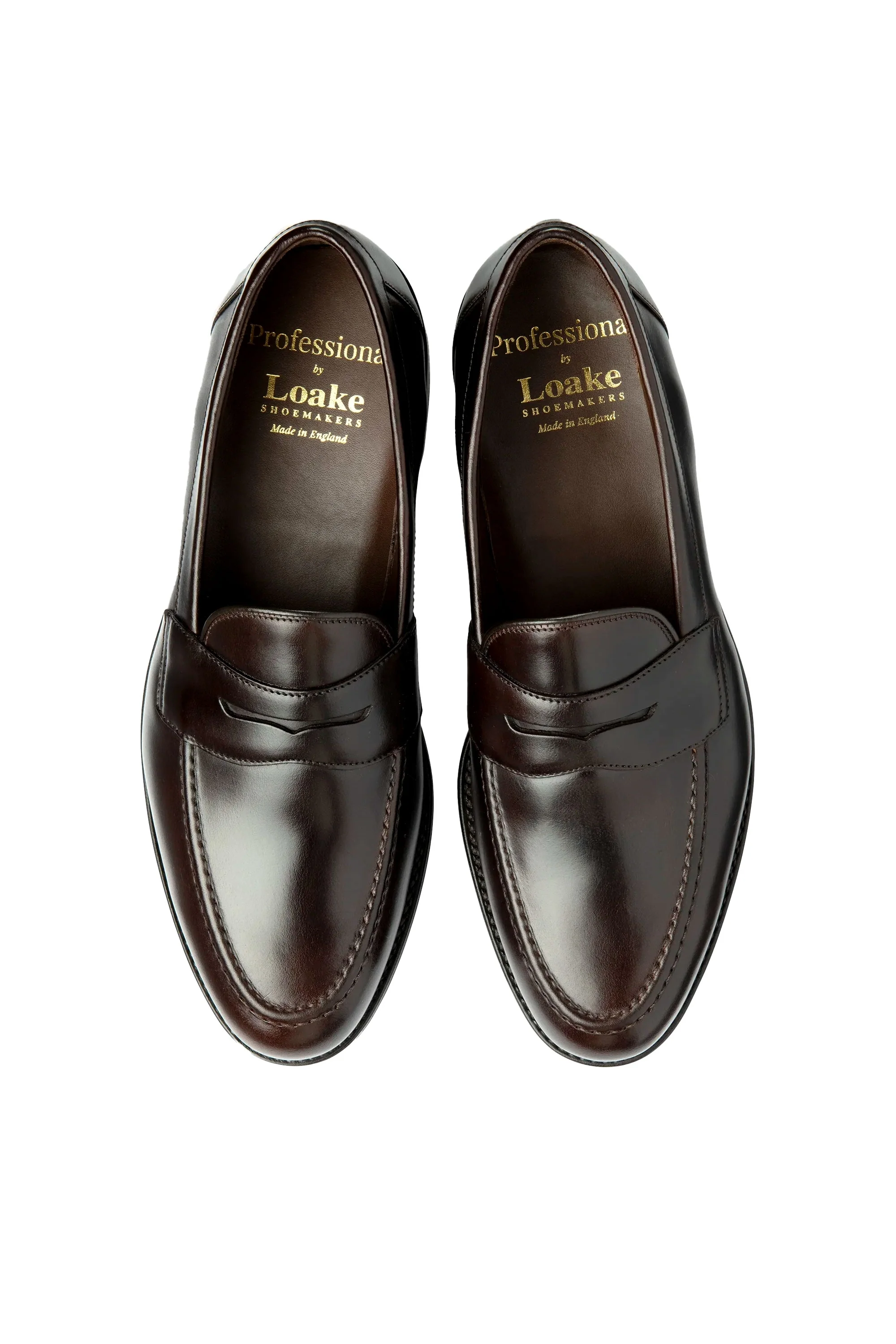 Loake Imperial Polished Penny Loafer Dark Brown - Image 3