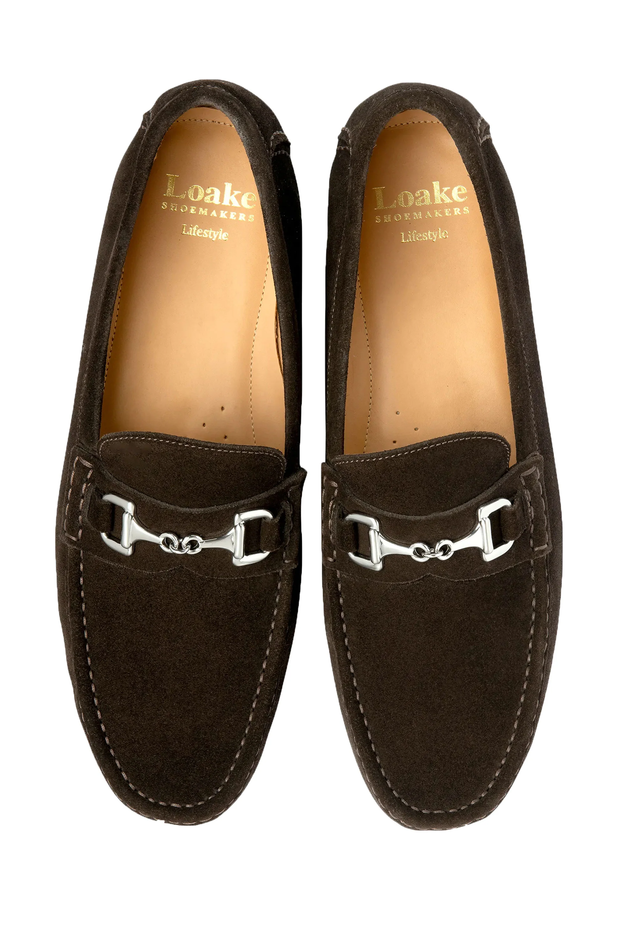LOAKE HAWTHORN DRIVER SHOE DARK BROWN SUEDE - Image 3