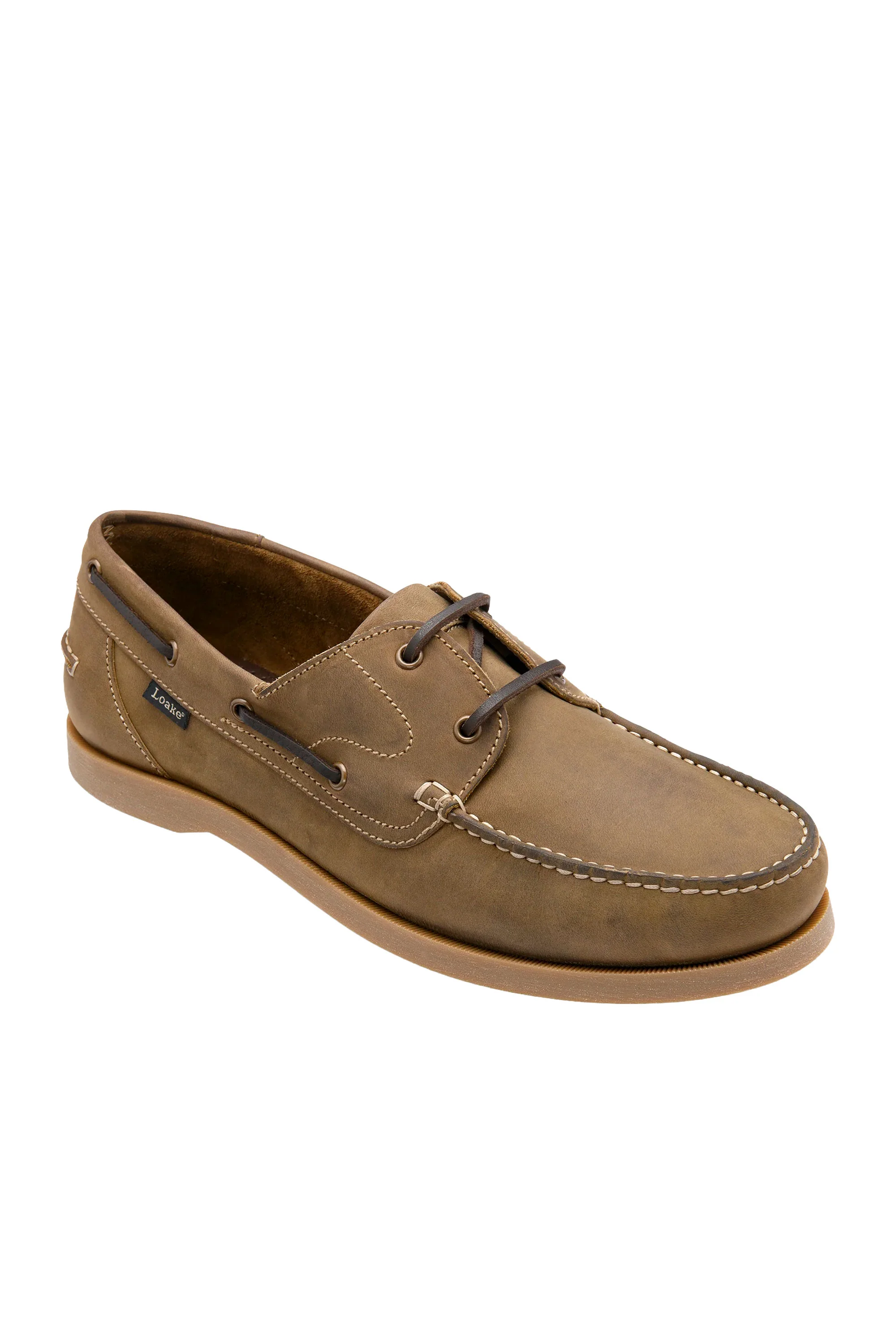 LOAKE PADSTOW BOAT SHOE BROWN NUBUCK - Image 2