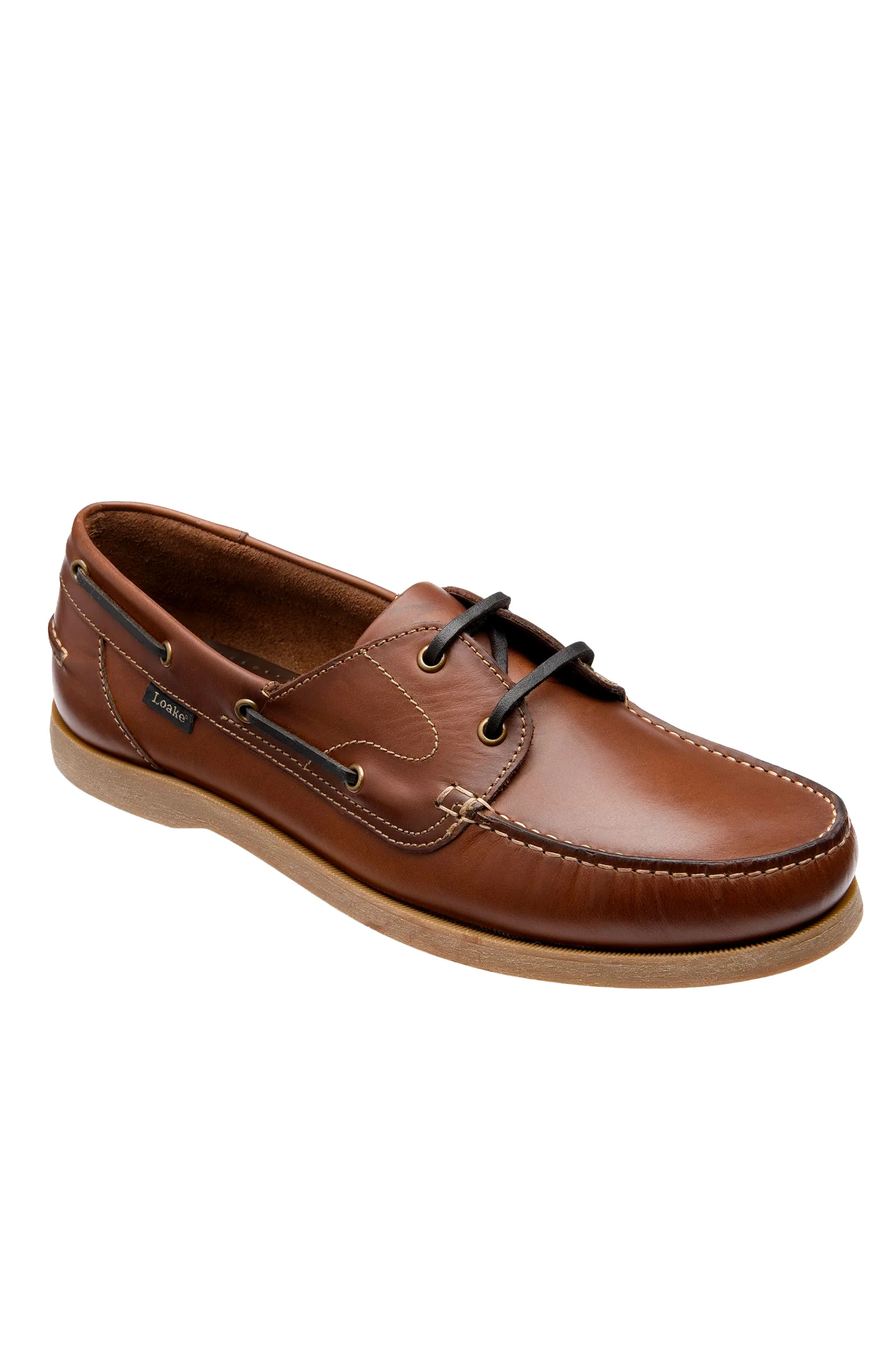 LOAKE PADSTOW BOAT SHOE BROWN WAXY - Image 2