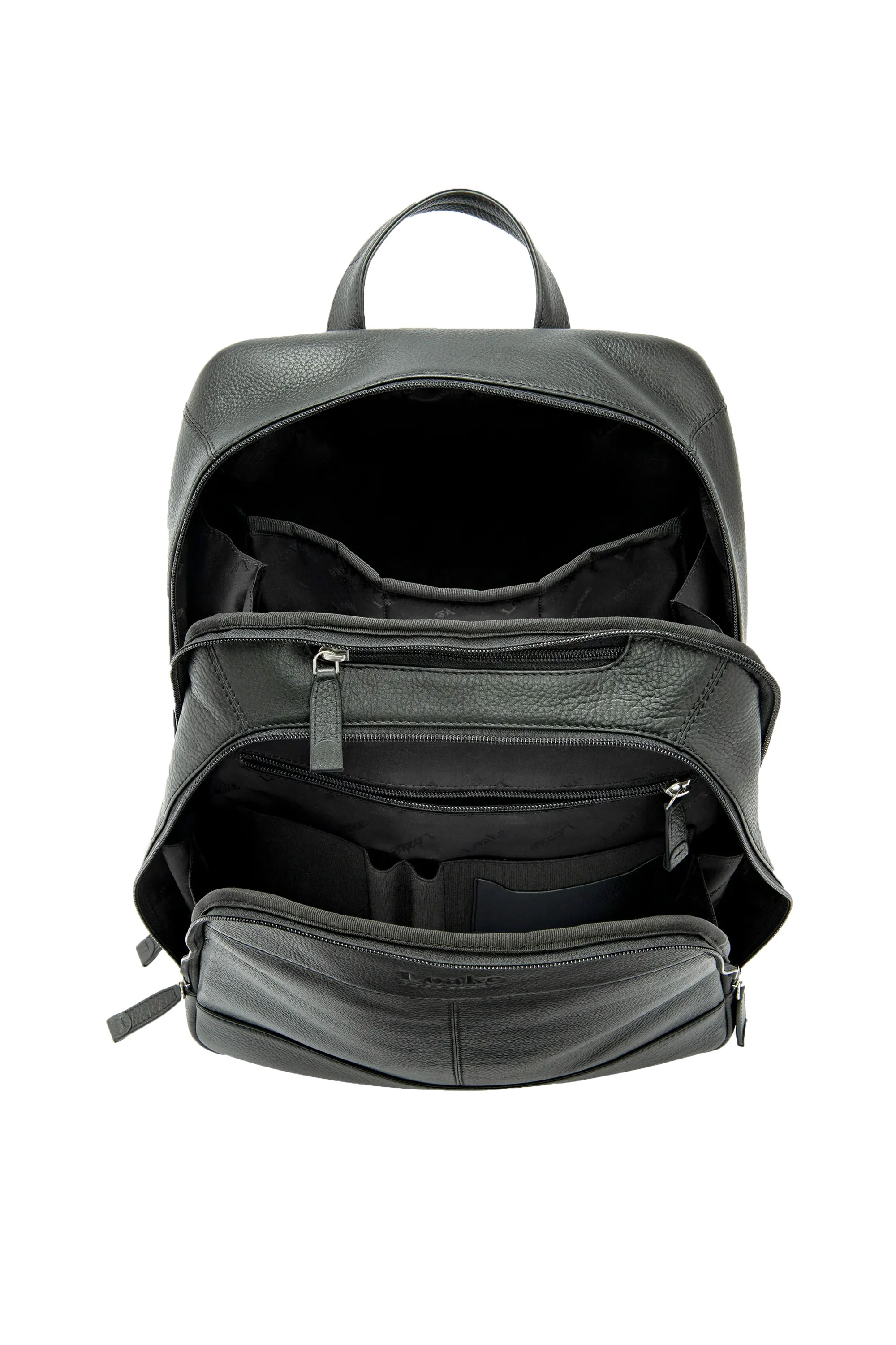 LOAKE WATERLOO LEATHER RUCKSACK BLACK - Image 2