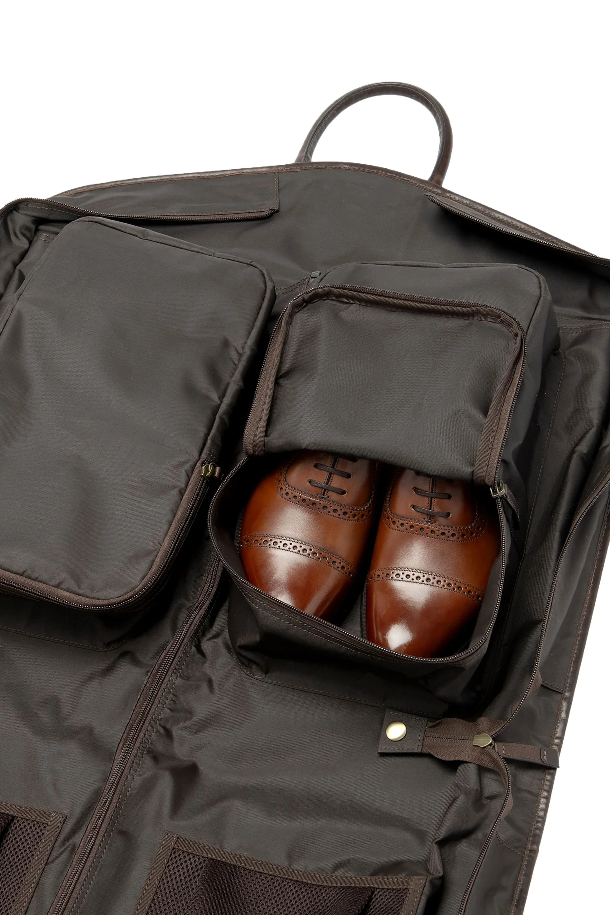 Loake London Suit Carrier Dark Brown Leather - Image 4