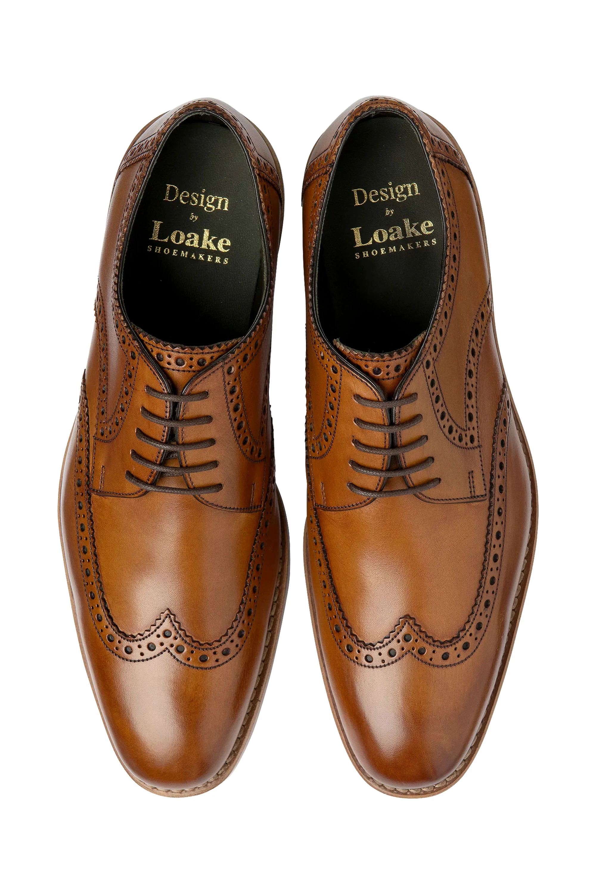 Loake RANKIN DERBY CALF BROGUE TAN - Image 4