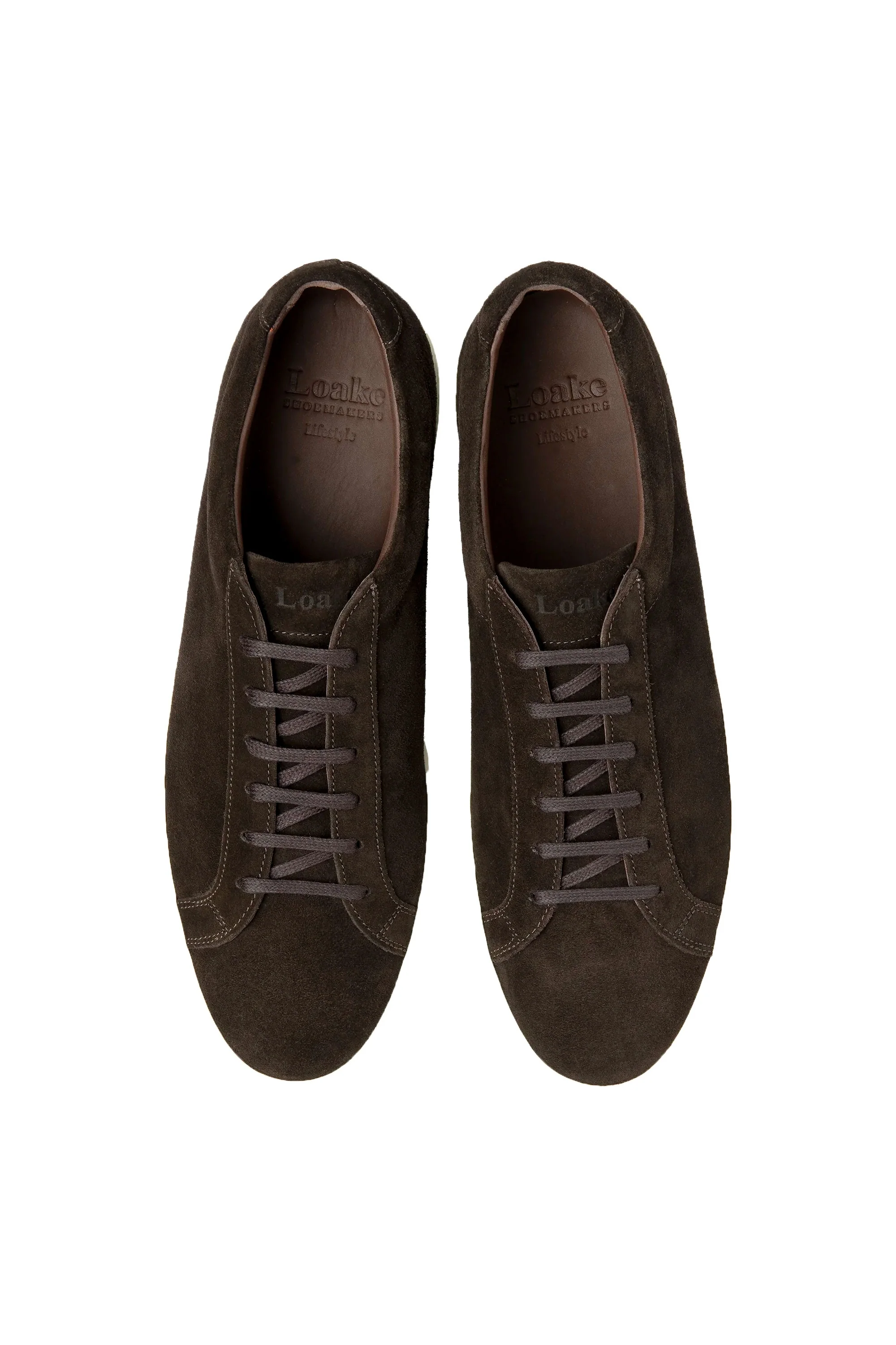 Loake Sprint Casual Shoe Dark Brown Suede - Image 3
