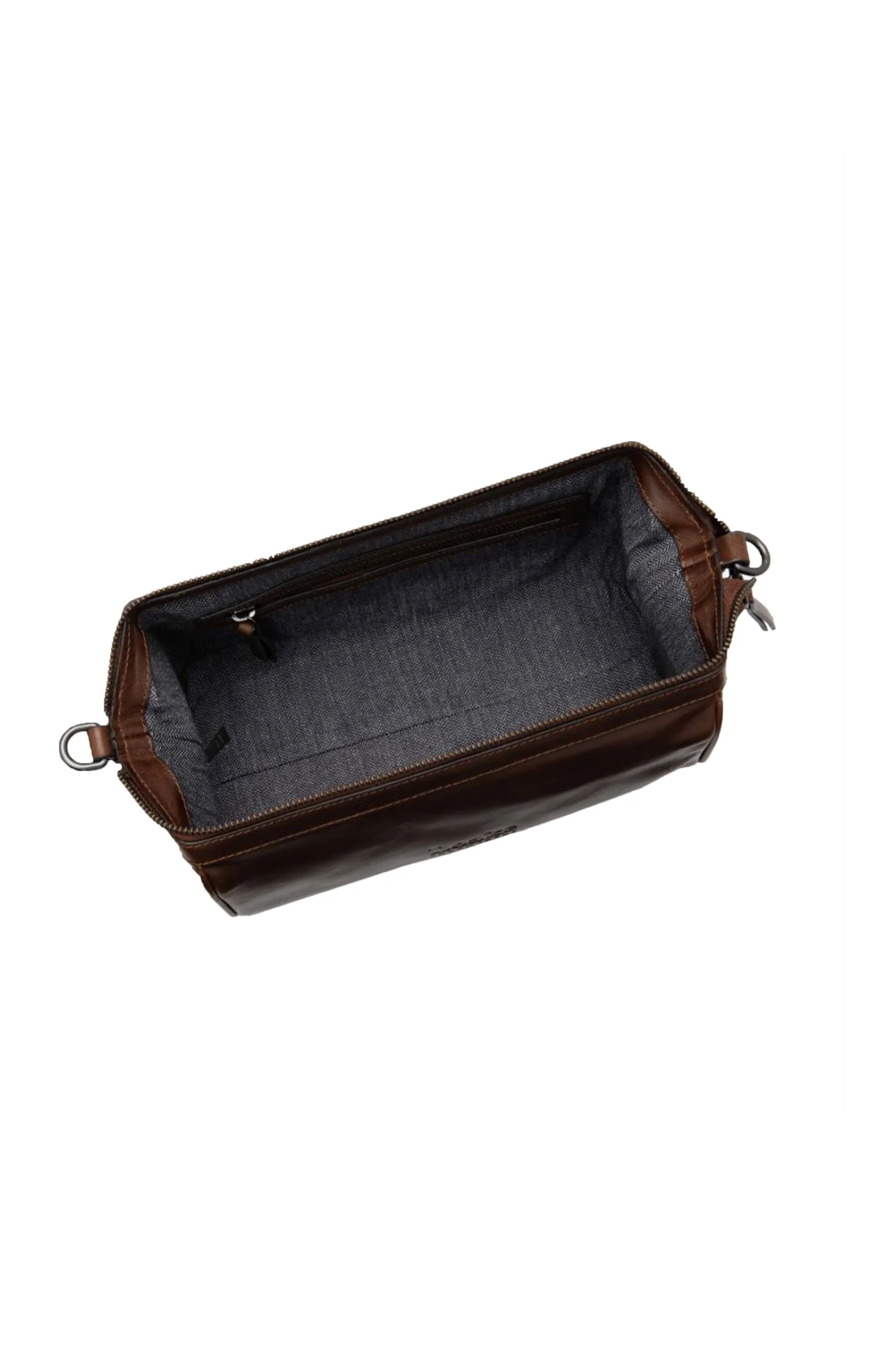 Loake Thames Wash Bag Brown - Image 2