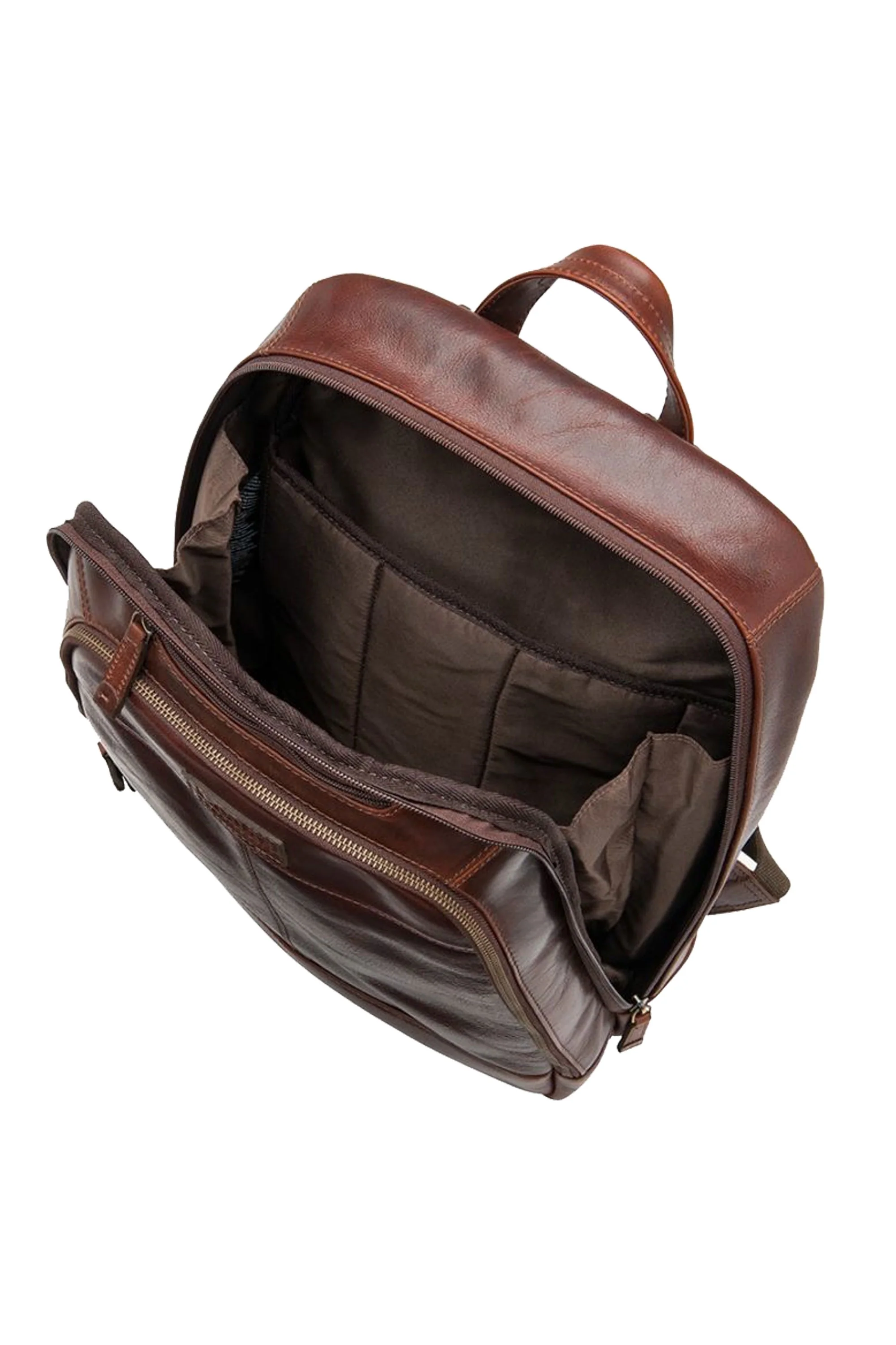 Loake Waterloo Leather Rucksack Brown - Image 2