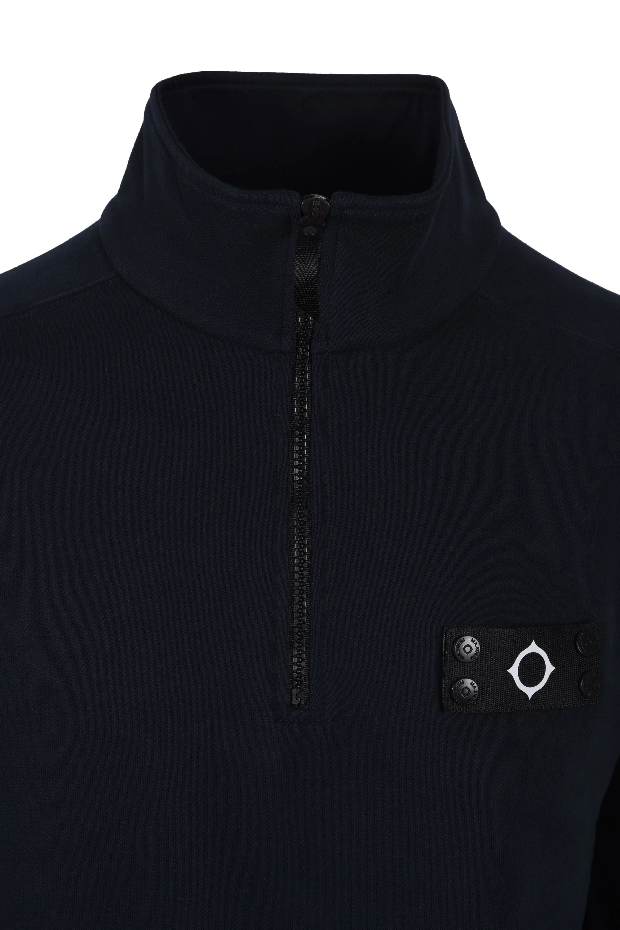 Ma.Strum Half Zip Sweatshirt Ink Navy - Image 3