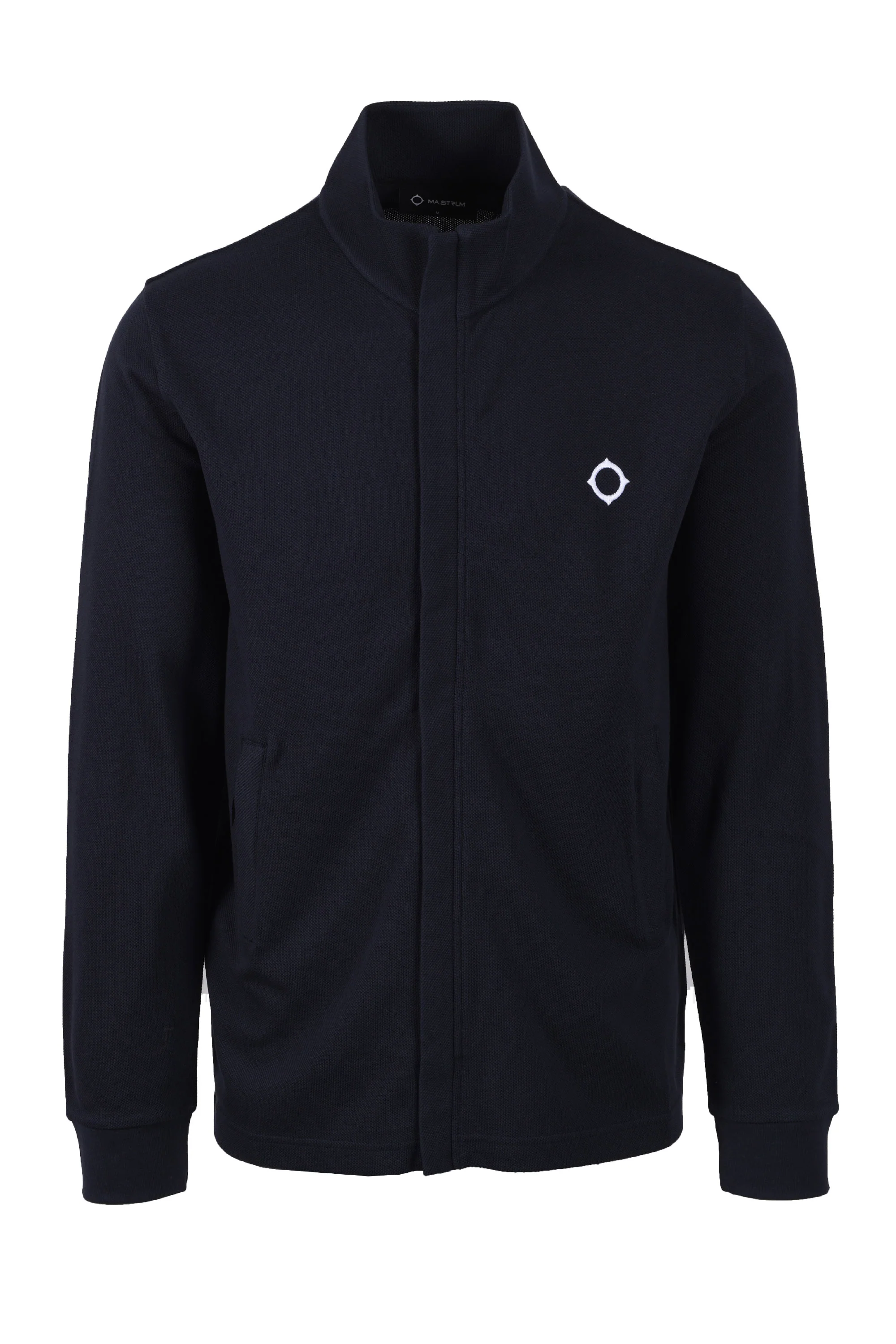 Ma.Strum Pique Full Zip Ink Navy