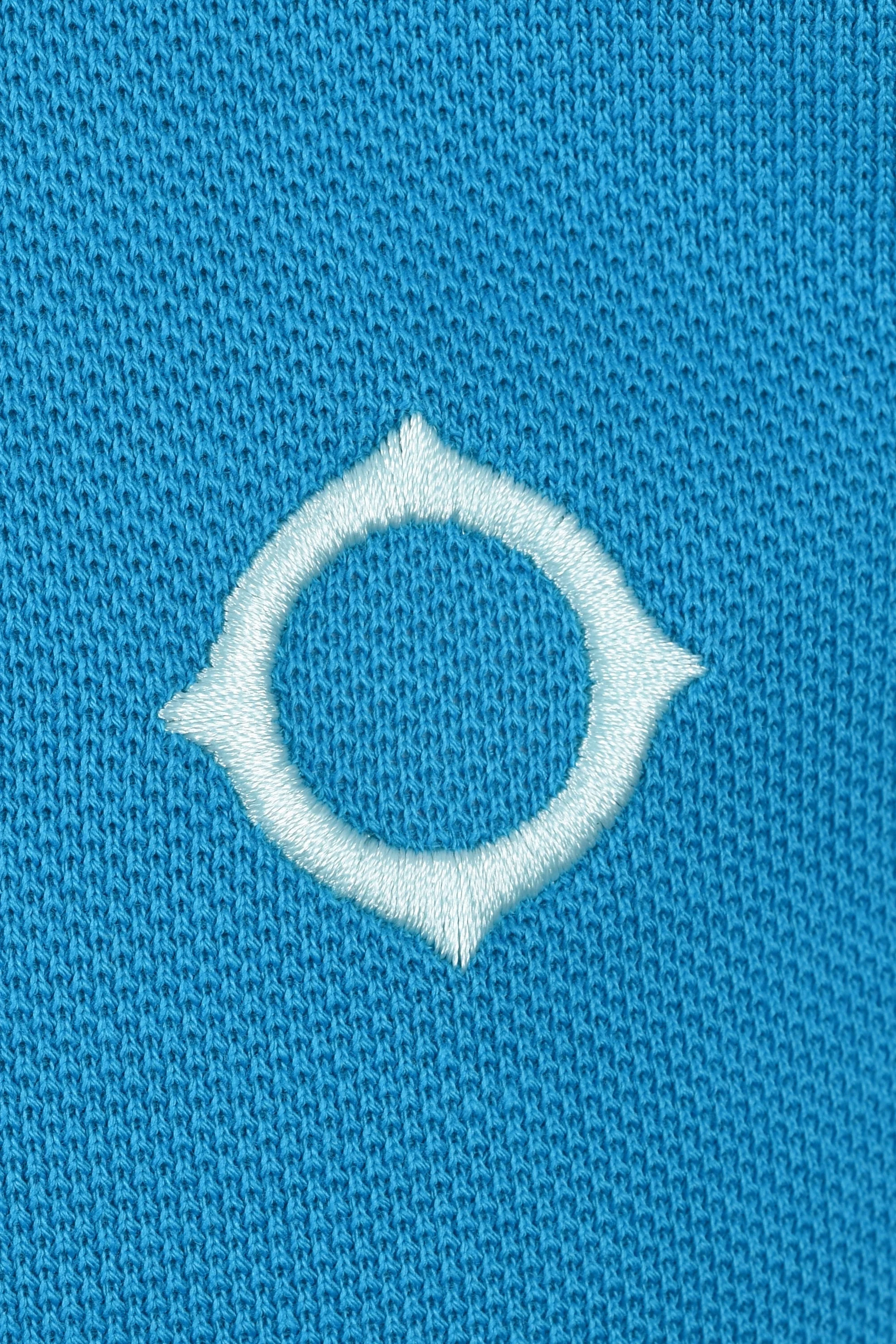 Ma.strum Double Tipped Polo Shirt Vallarta Blue - Image 3