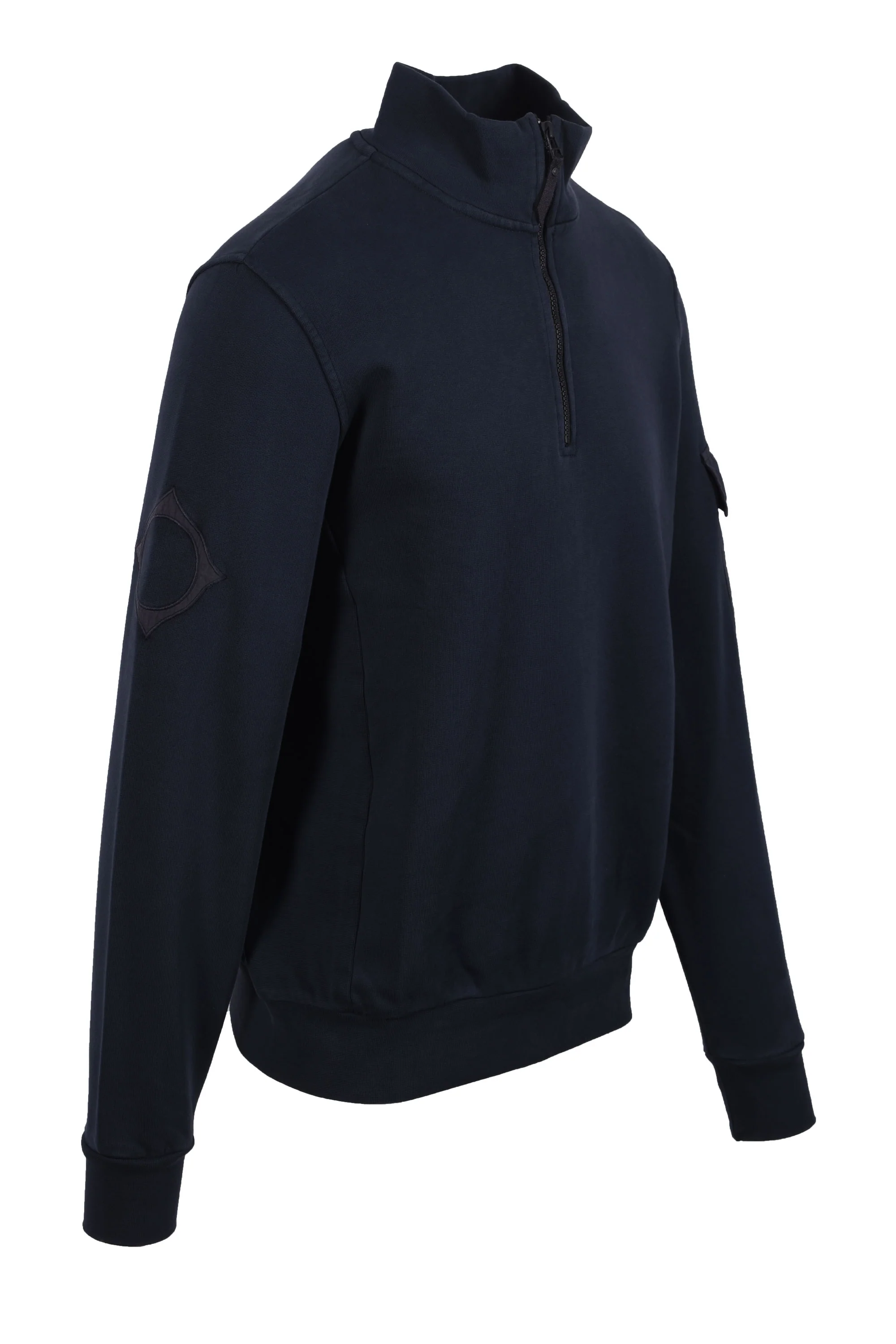 Ma.strum Half Zip Logo Sweat Ink Navy - Image 3
