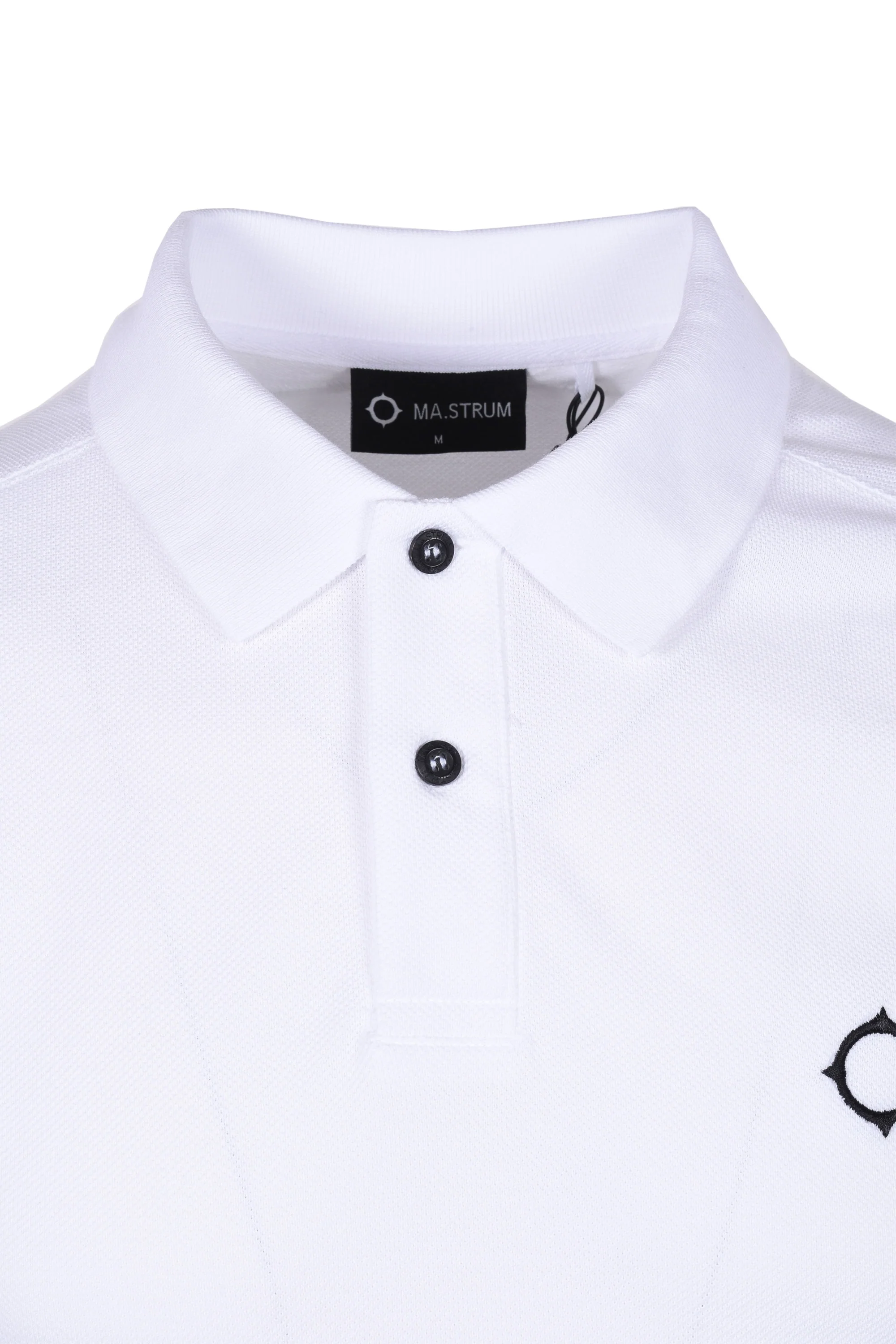 Ma.strum SS Pique Polo Shirt White - Image 3
