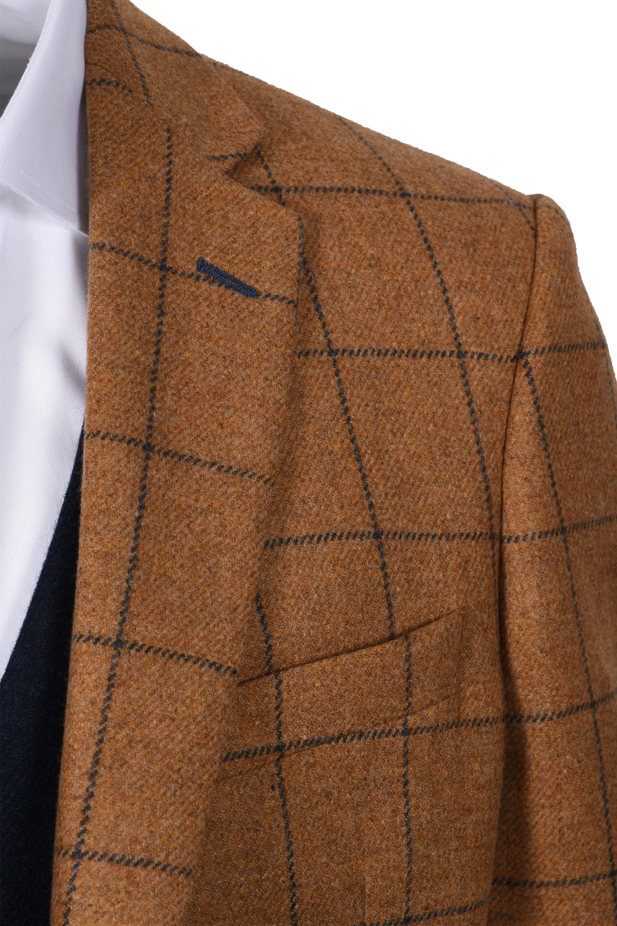 Mazzelli Jacket And Waistcoat Camel Check - Image 3
