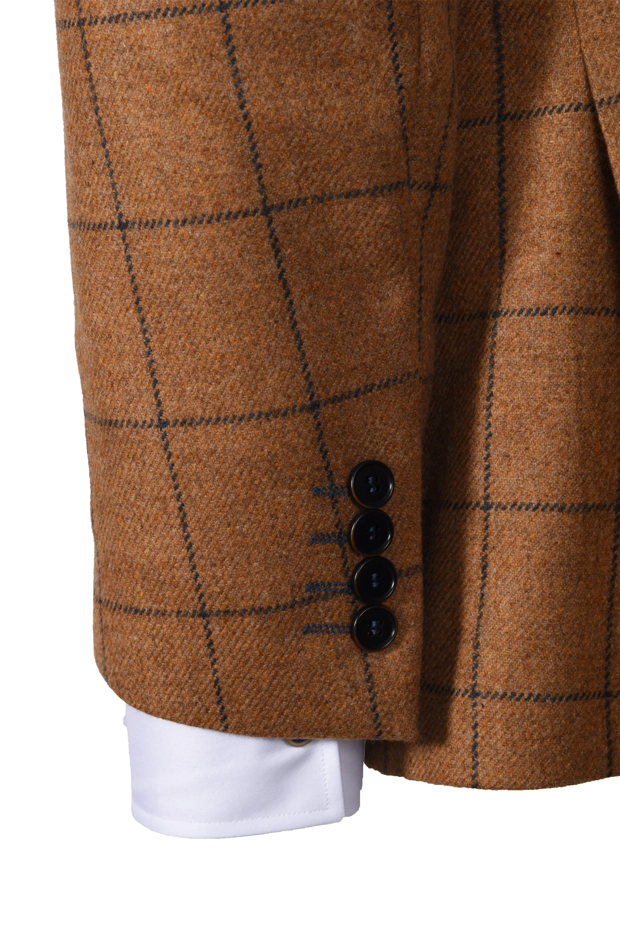 Mazzelli Jacket And Waistcoat Camel Check - Image 4