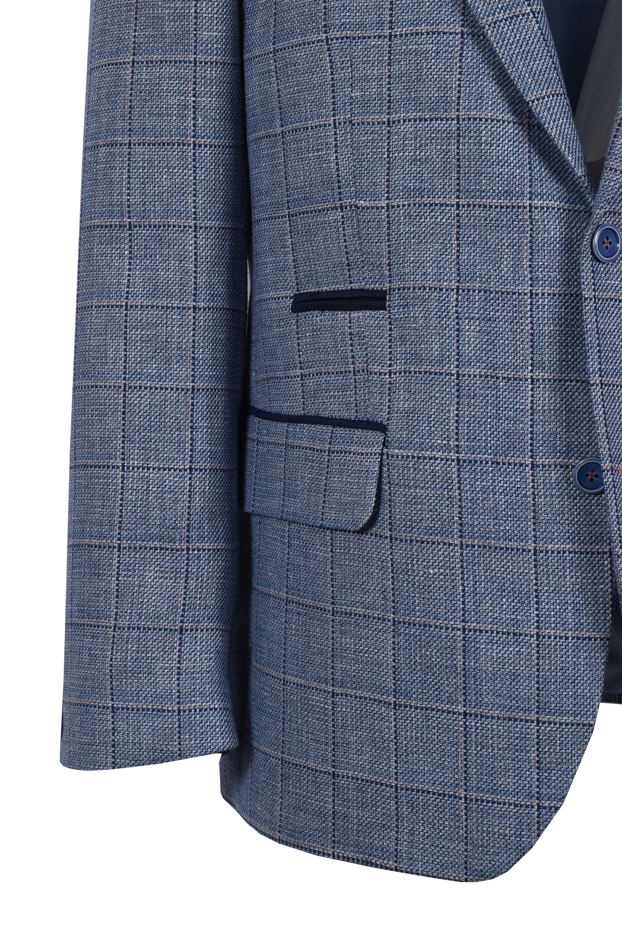 Mazzelli Jacket Blue/Pink Check - Image 3