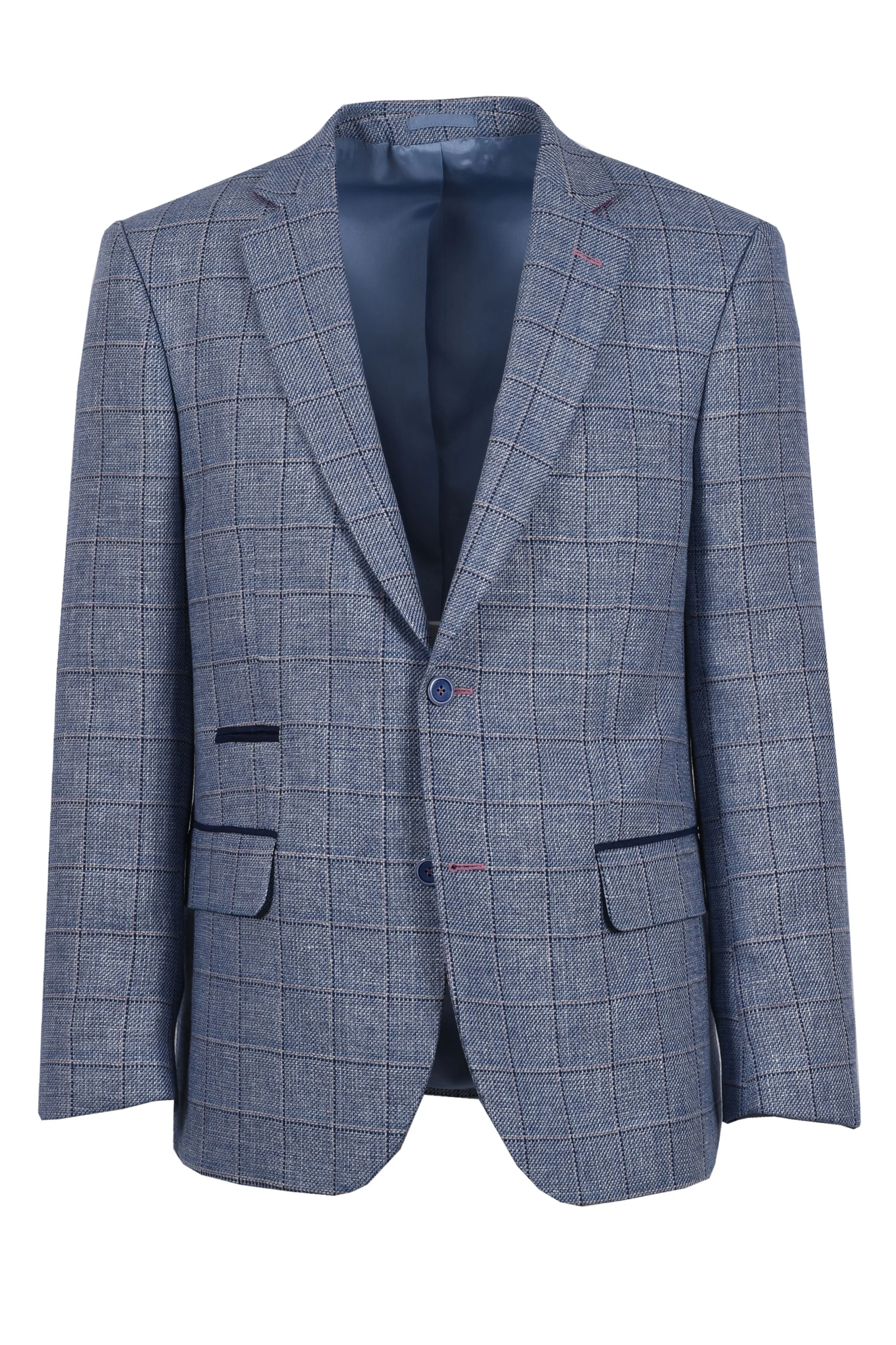 Mazzelli Jacket Blue/Pink Check - Image 5