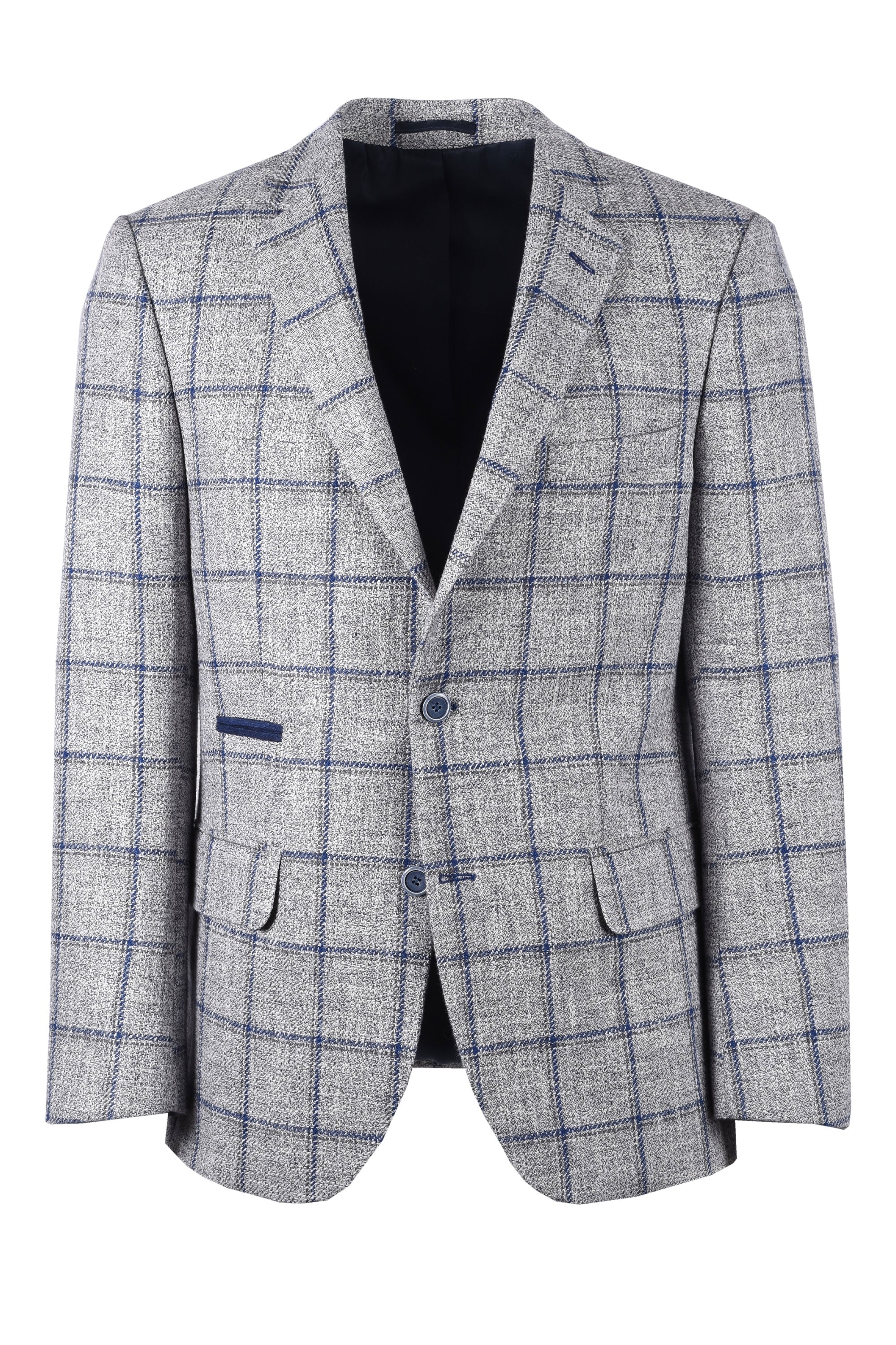 Mazzelli Jacket Grey Blue Check - Image 5