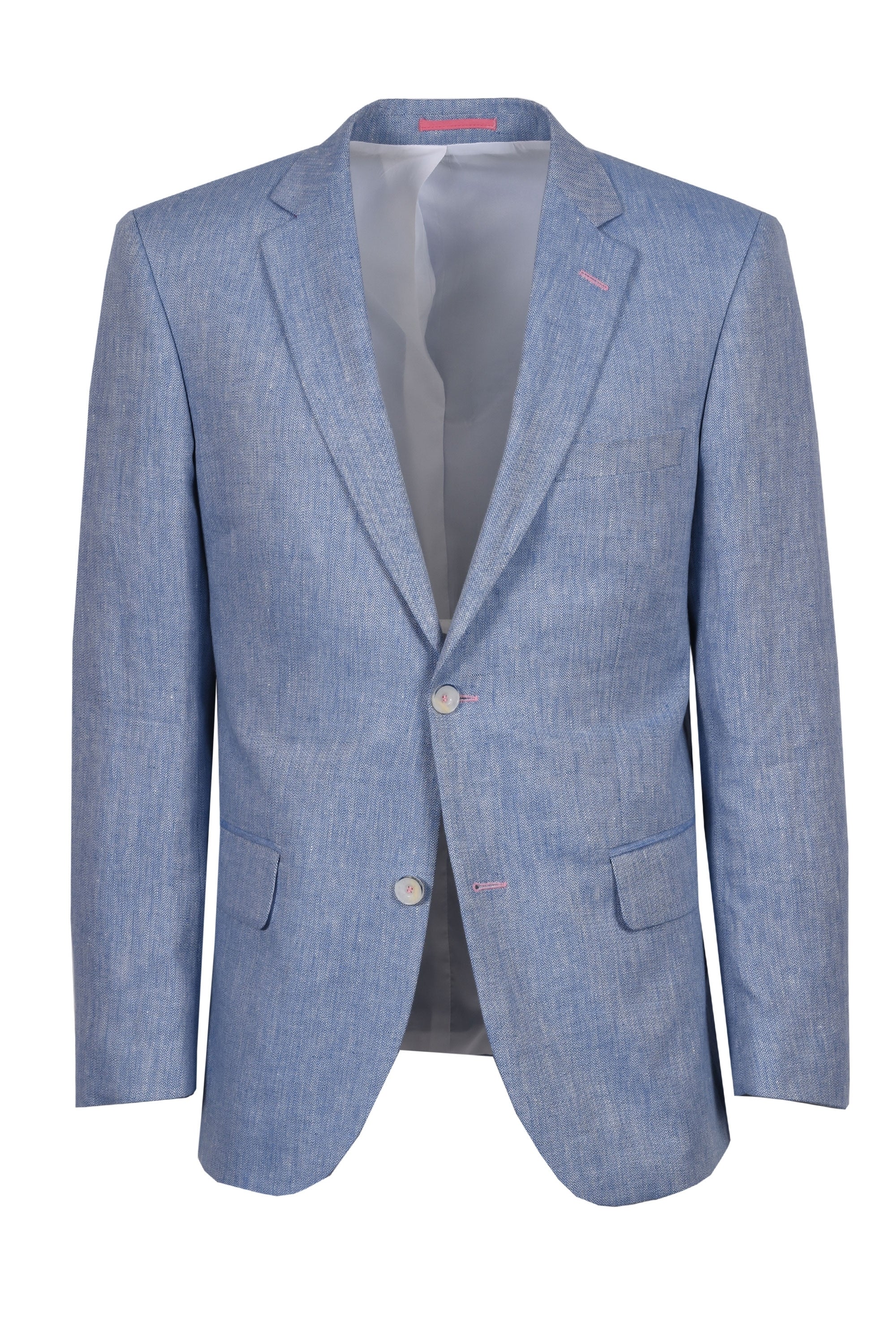 Mazzelli Linen Jacket Light Blue