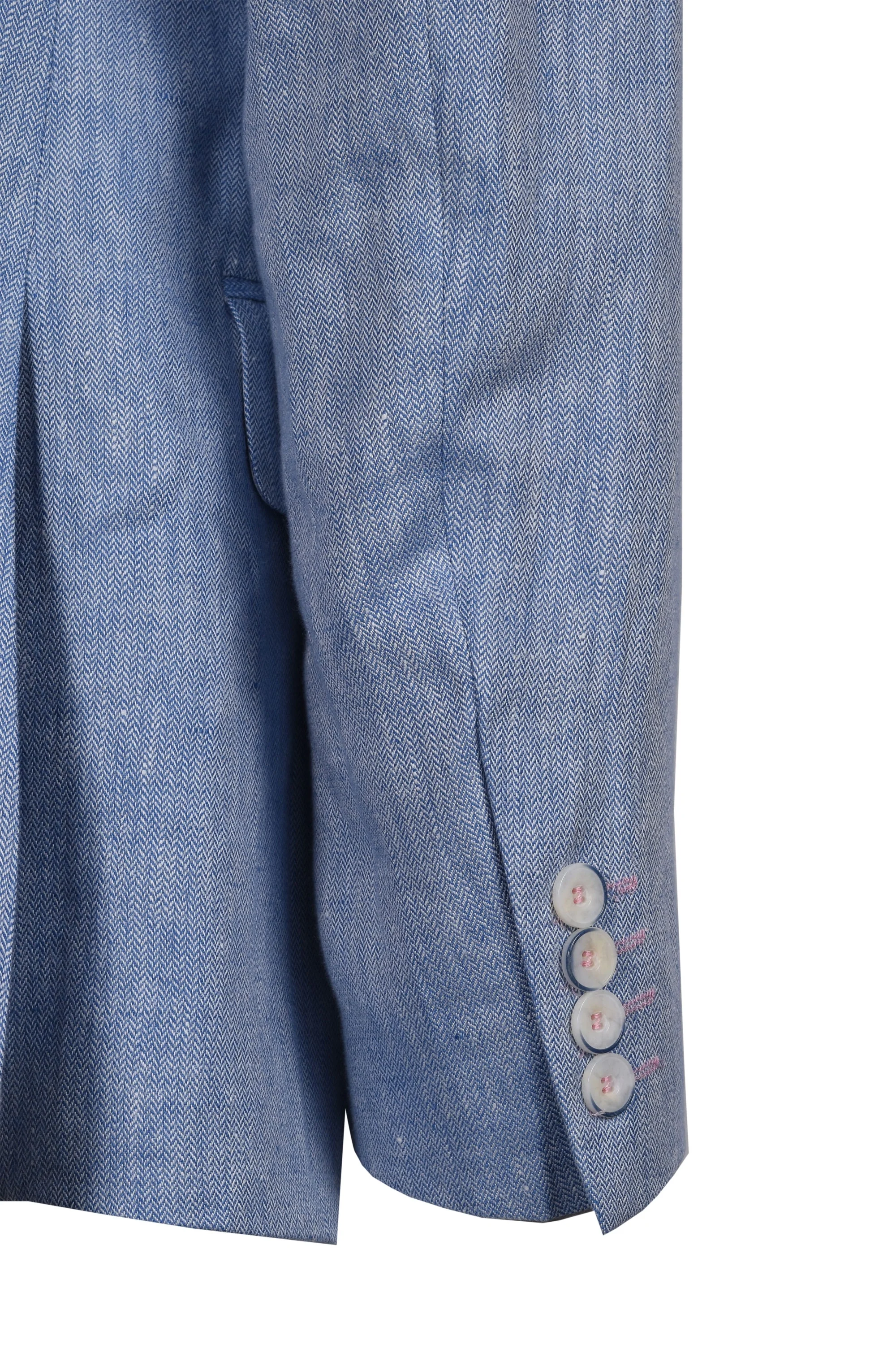 Mazzelli Linen Jacket Light Blue - Image 3
