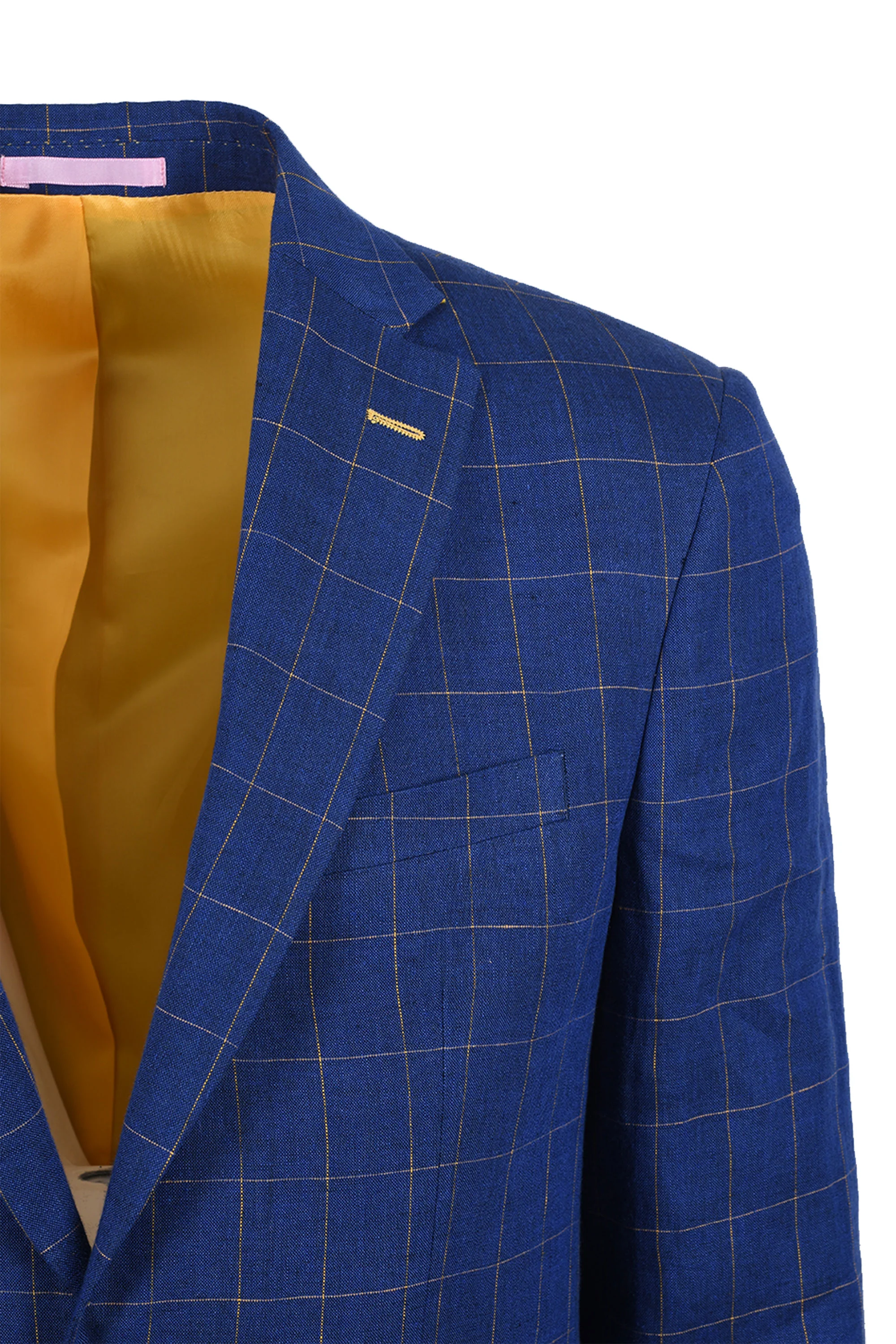 MAZZELLI JACKET BLUE YELLOW CHECK - Image 2