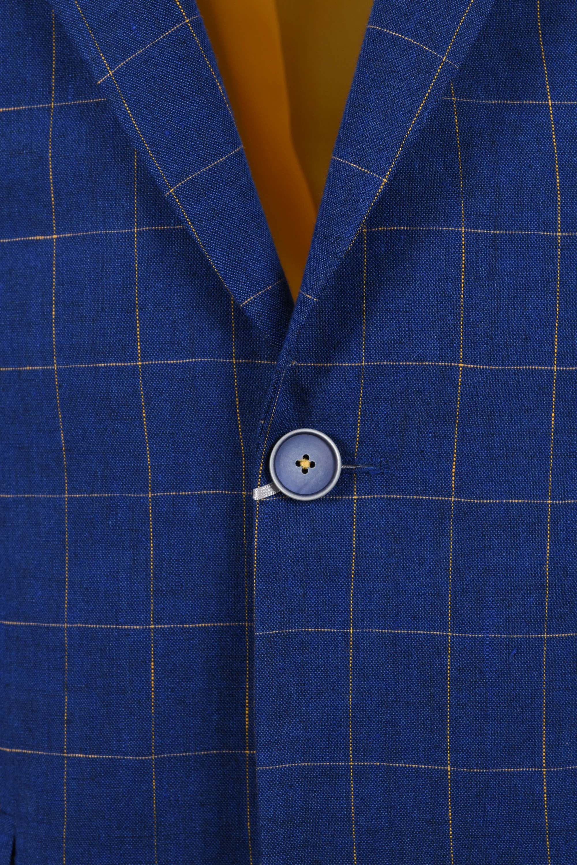 MAZZELLI JACKET BLUE YELLOW CHECK - Image 3