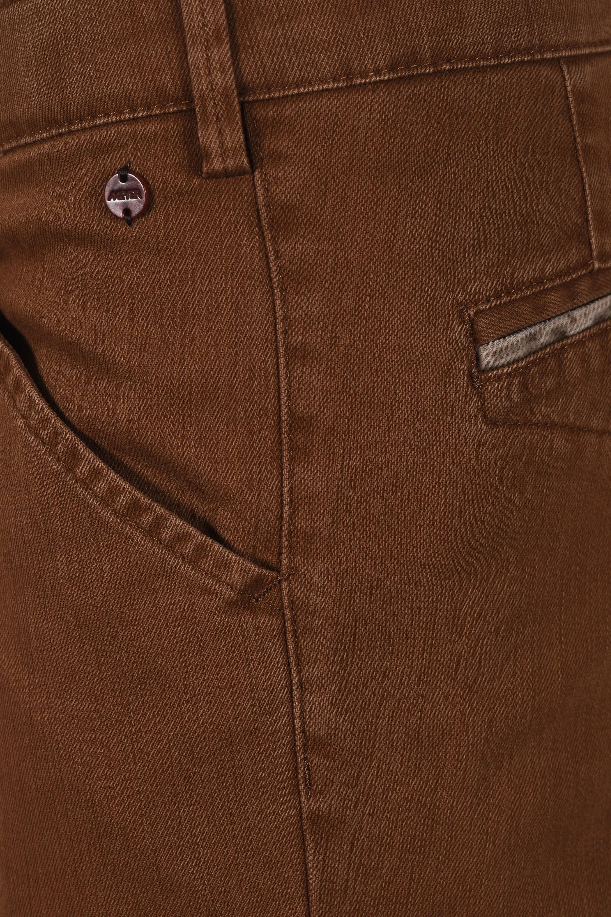 Meyer Chicago Cotton Trouser Tobacco - Image 3