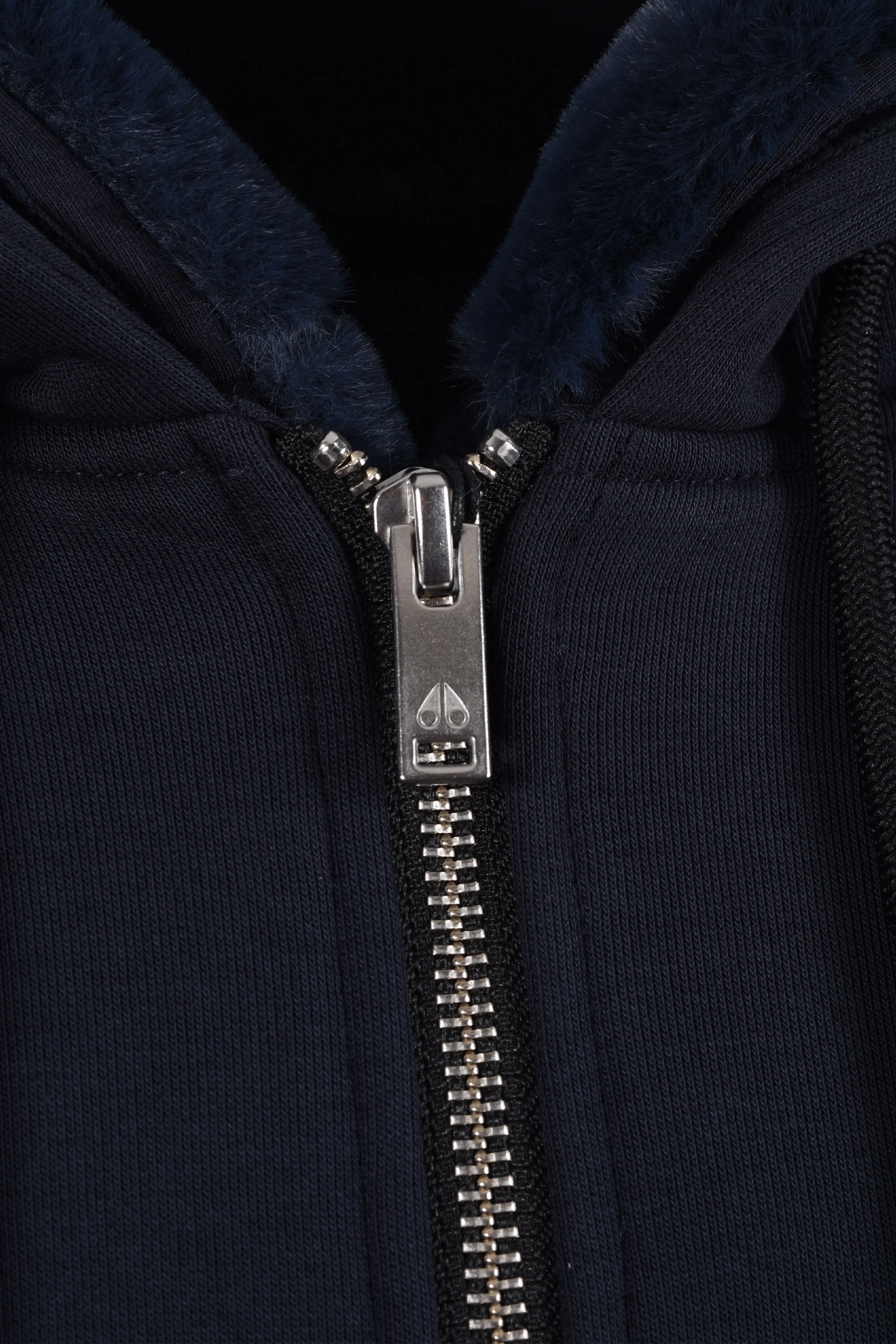 Moose Knuckles Classic Bunny Hooded Full Zip Navy - Image 4