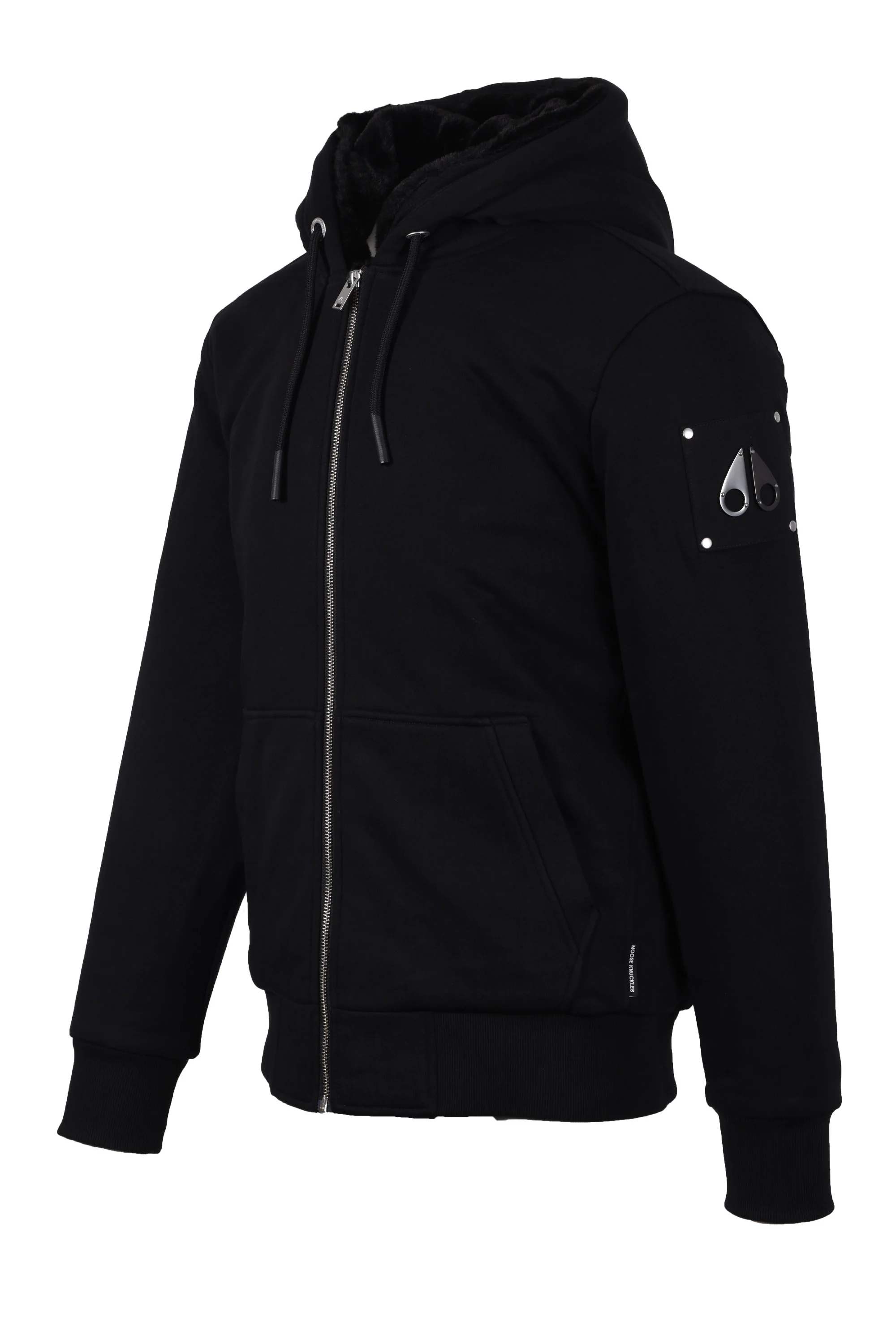 Moose Knuckles Classic Bunny Hooded Full Zip Black - Image 2