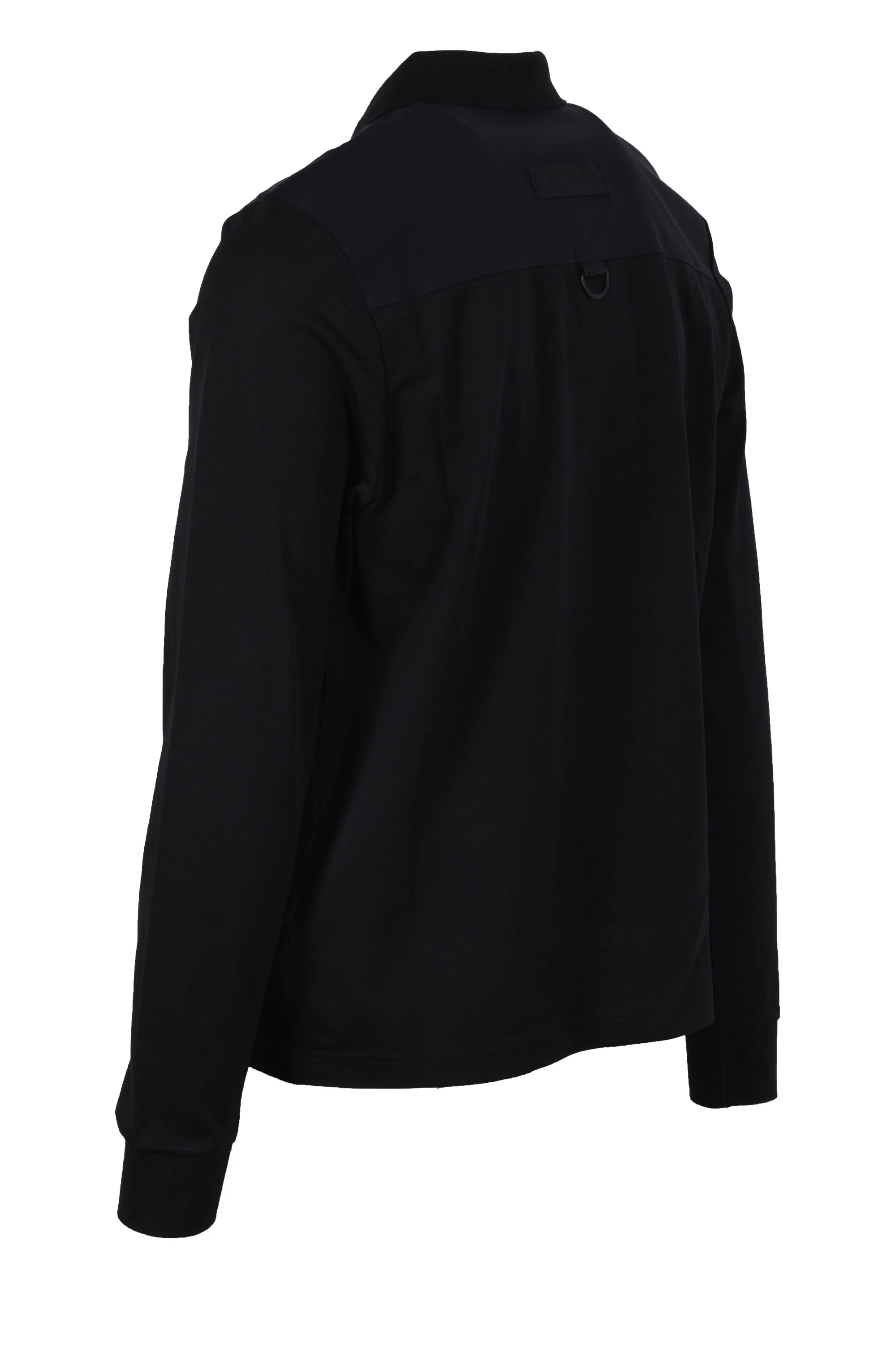 Moose Knuckles Dalon Long Sleeved Polo Shirt Black - Image 4