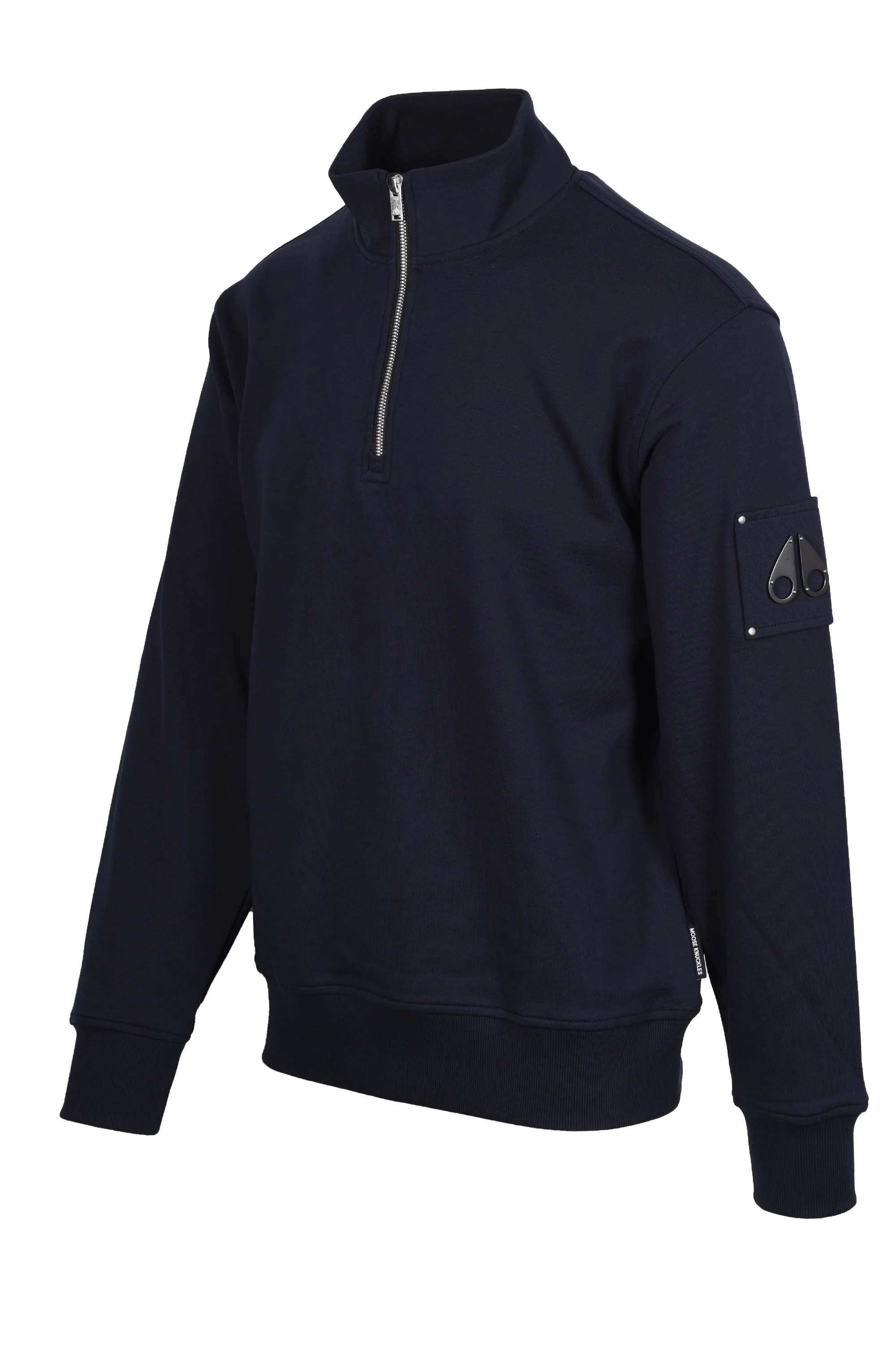 Moose Knuckles Hartsfield Half Zip Sweatshirt Navy - Image 3
