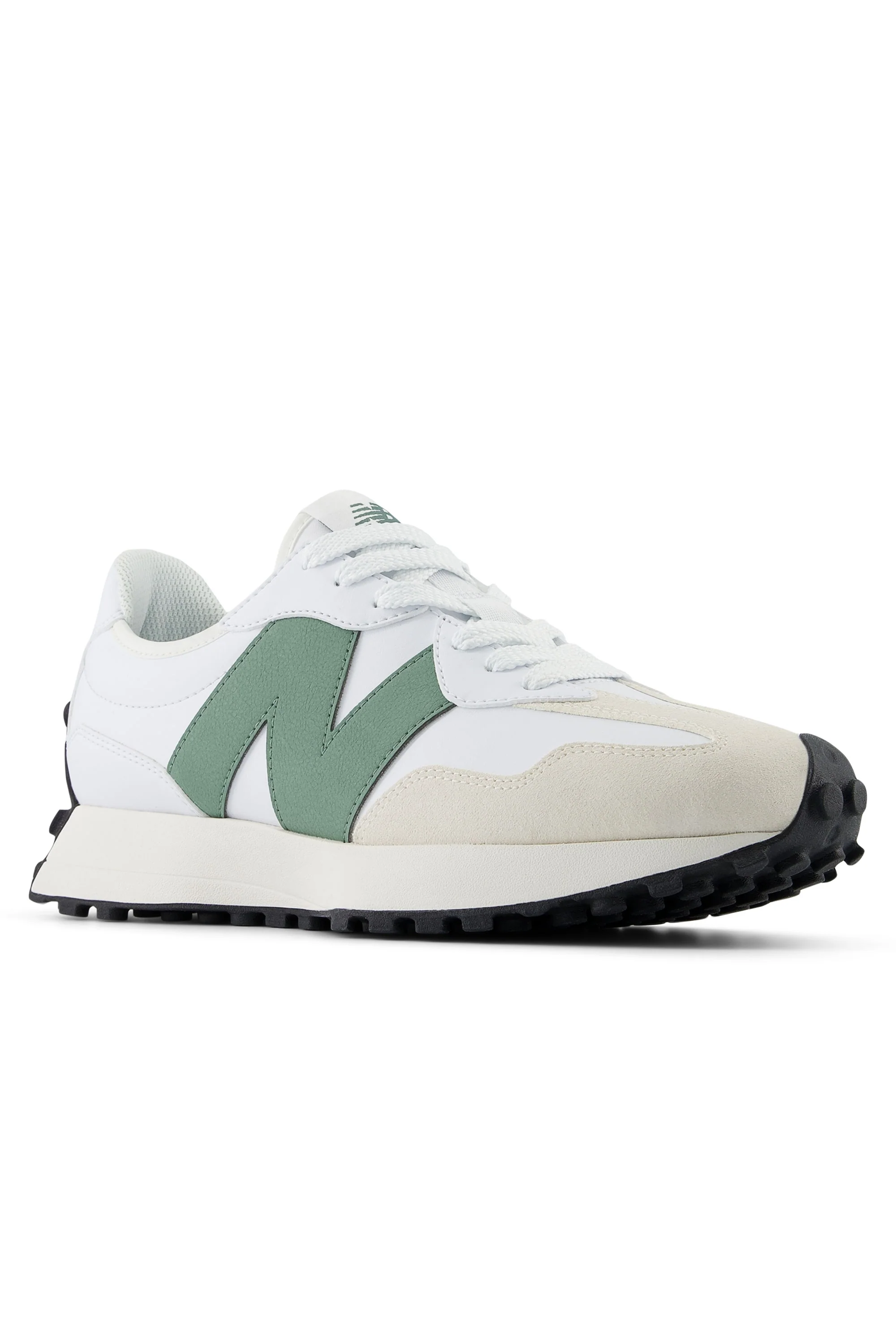 New Balance 327 Trainer White/Dark Juniper - Image 2