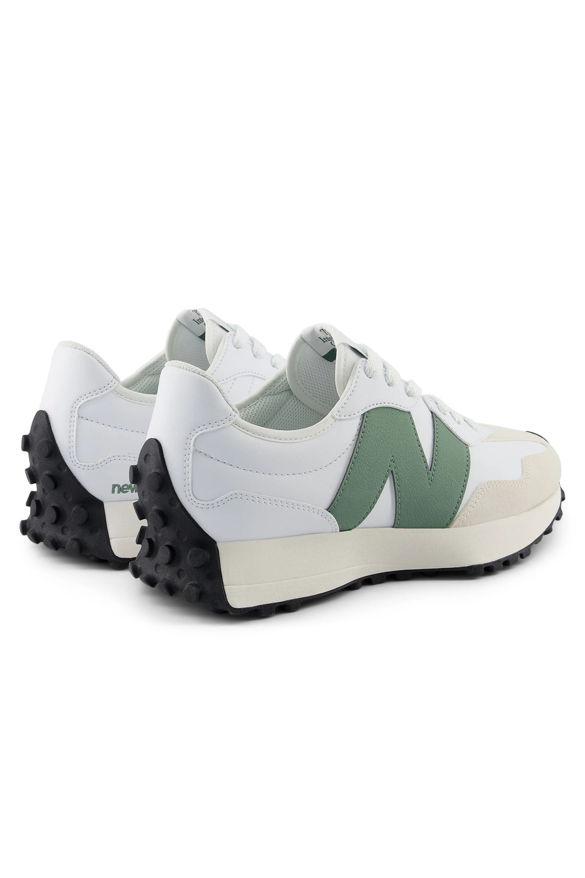 New Balance 327 Trainer White/Dark Juniper - Image 3