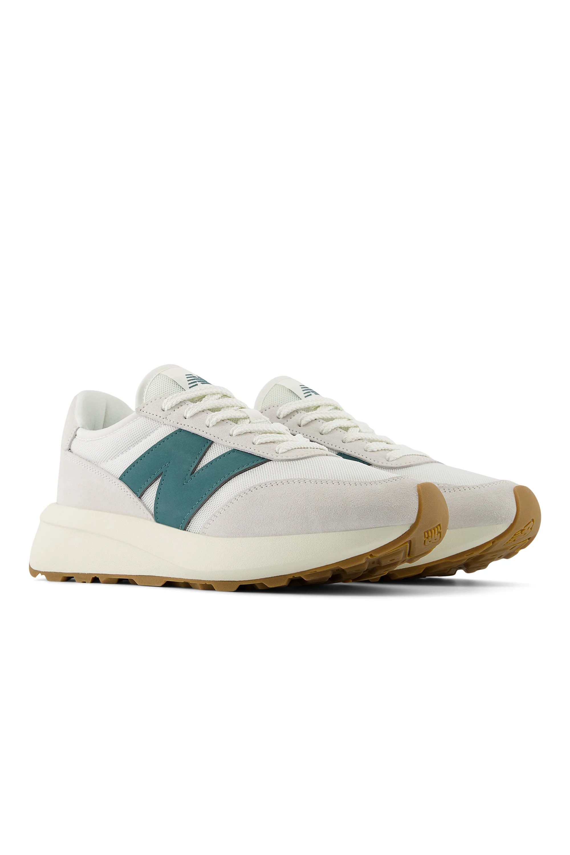 New Balance 370 Trainer Sea Salt & New Spruce - Image 4
